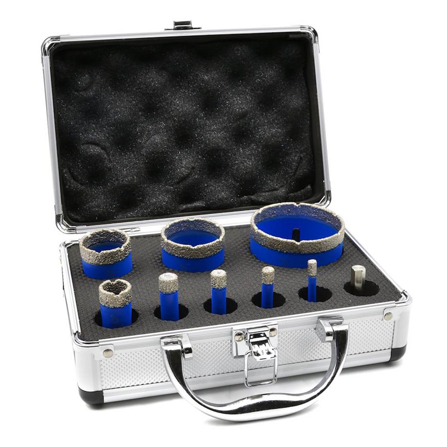 Комплект 9 диамантени боркорони за плочки и керамика 6-68 мм - GEKO