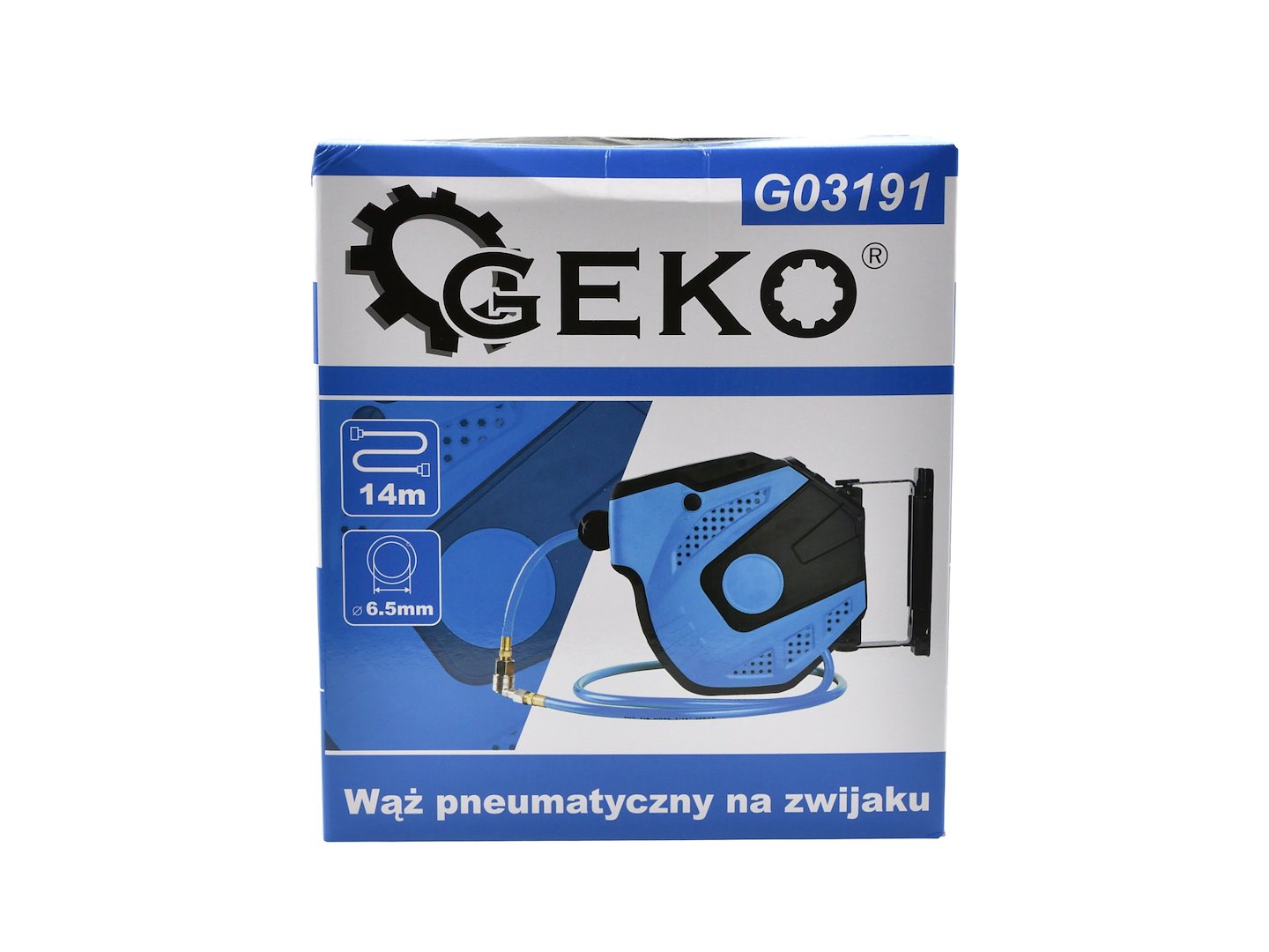 Барабан с маркуч за сгъстен въздух 14 м с автоматично заключване и прибиране - GEKO