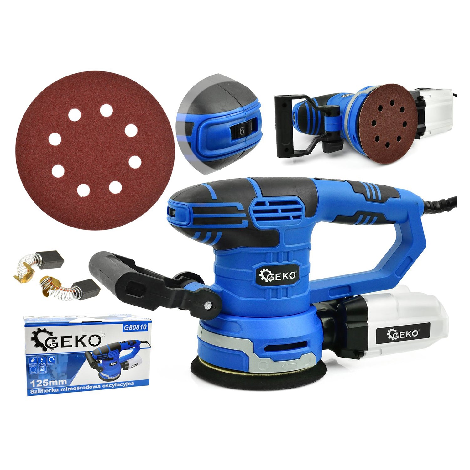 Орбитален ексцентършлайф 125 мм 450W GEKO