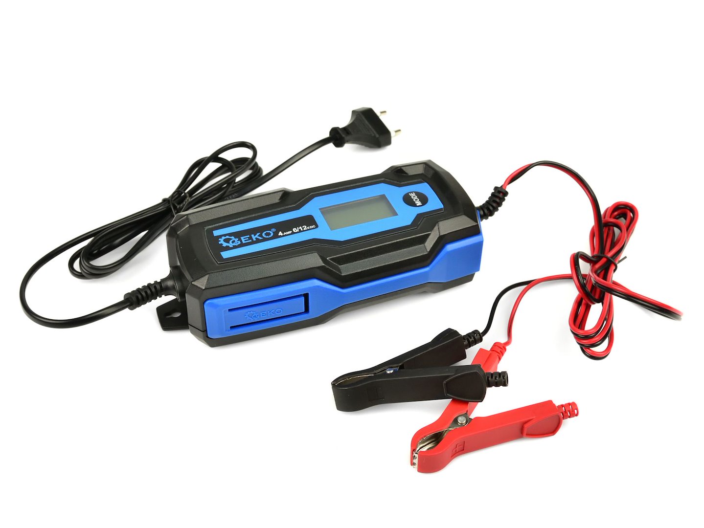 Автоматично зарядно устройство 6/12V 4А LCD за автомобилни акумулатори 4-120Ah