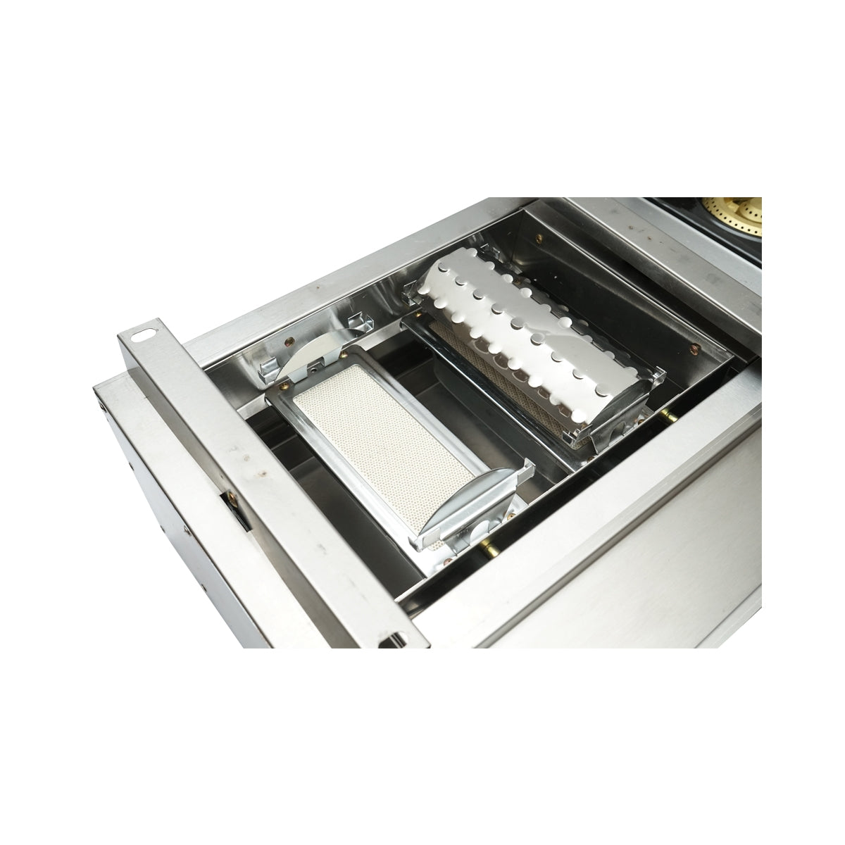 Къмпинг барбекю със скара 2 горелки и 1 зона за готвене 676x400х185 мм