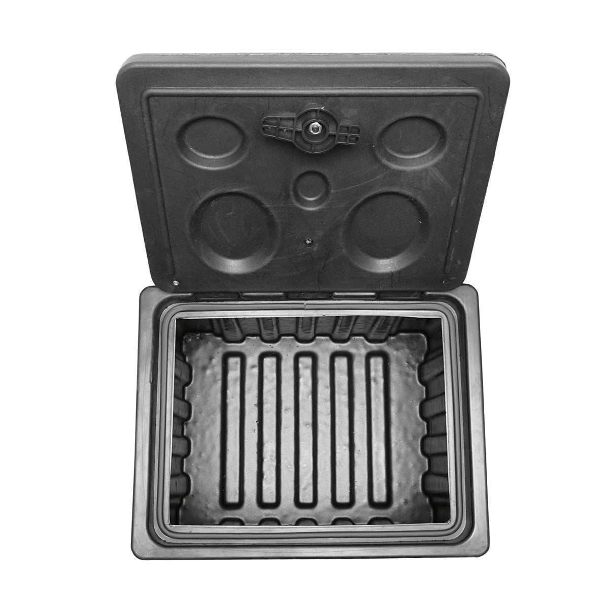 Кутия за инструменти без опора, черна пластмаса 468x470x600 мм