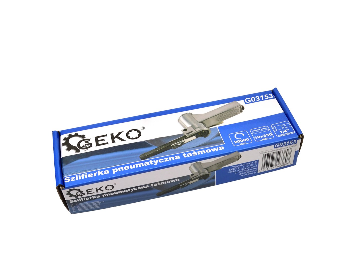 Пневматичен лентов шлайф 10 x 330 мм, 20000 об./мин. - GEKO
