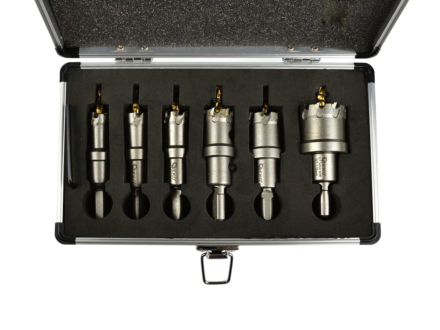 Комплект 6 TCT боркорони за метал 16-35 мм с титаново пилотно свредло - GEKO