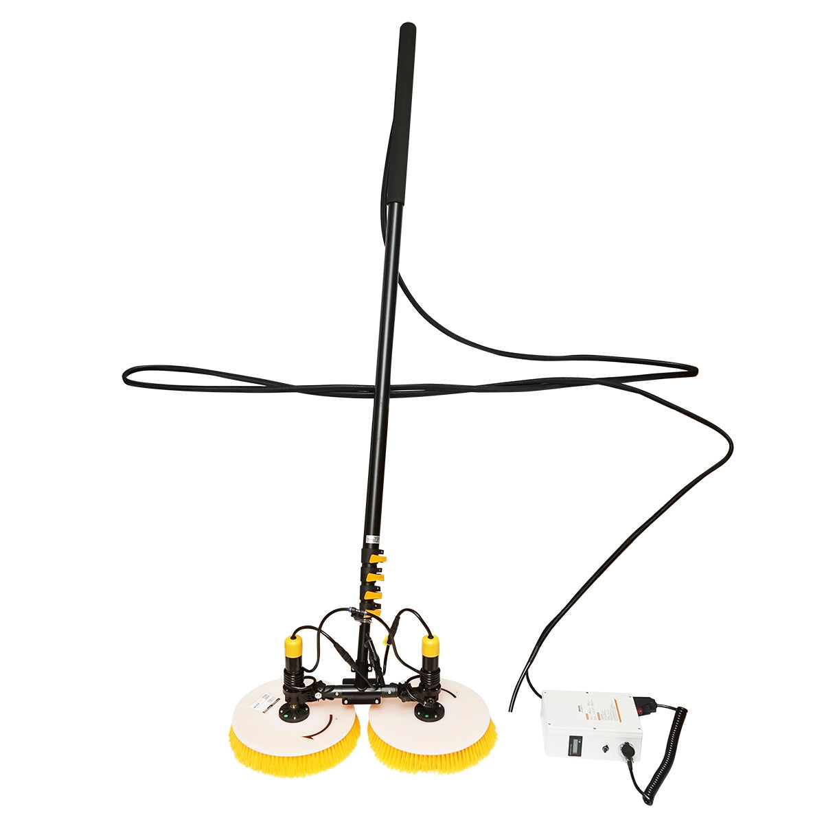 Система за почистване на фотоволтаични соларни панели с 2 четки, 24V, /26Ah батерия и рамо до 7,5 м