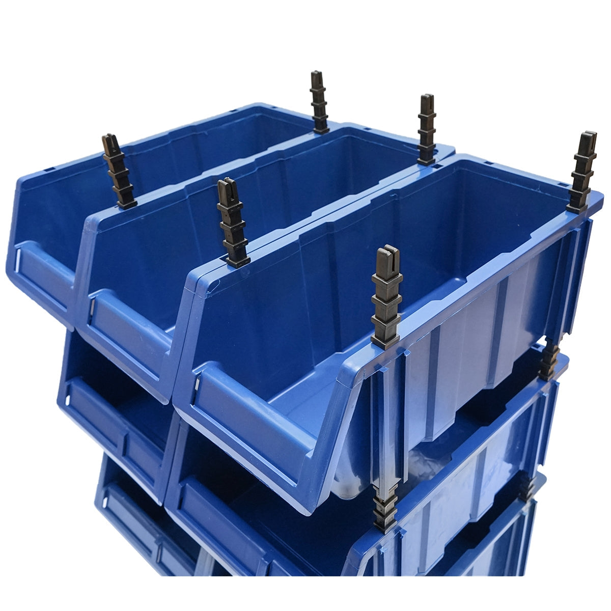 Стойка с 13 кутии за съхранение/организация, синя пластмасова кутия, 510x400x1000мм