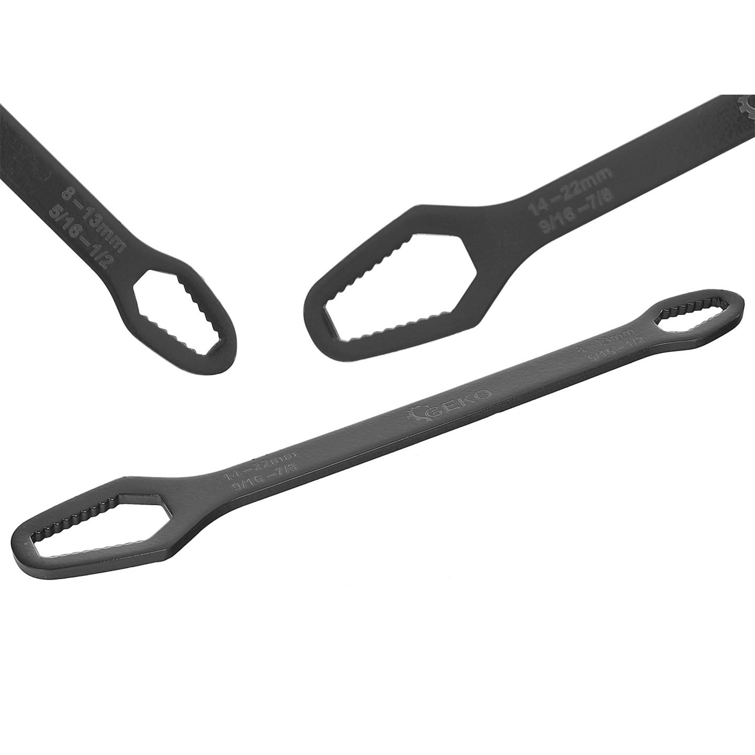 Универсален двоен гаечен ключ 14–22 / 8–13 мм, CRV 270 мм - GEKO