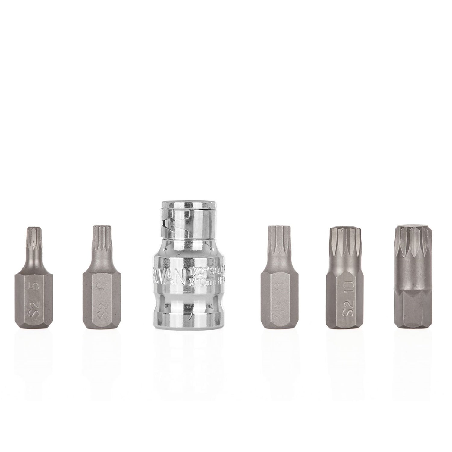 Комплект битове Spline с адаптер М5-М12 6 броя GEKO