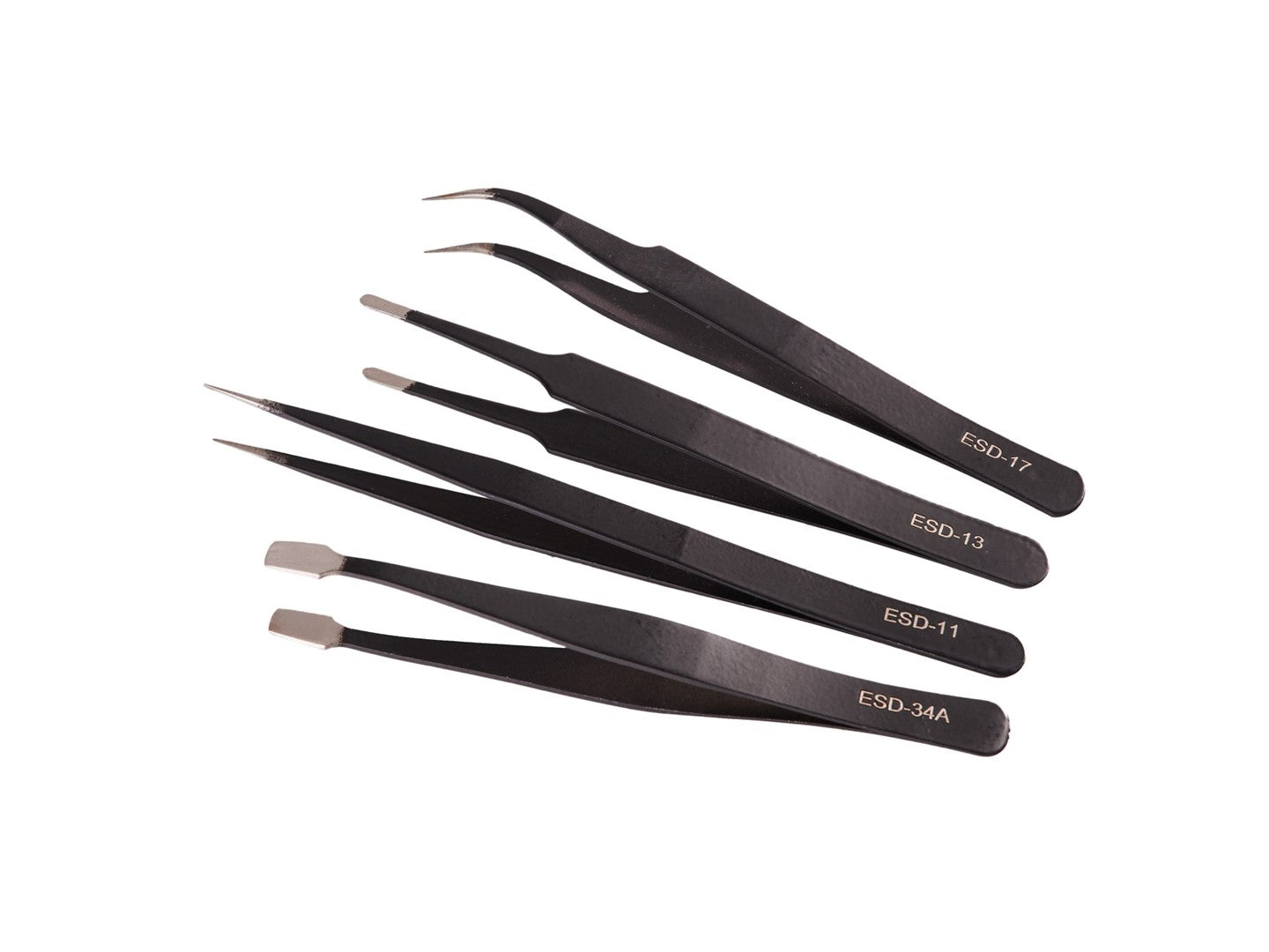 Комплект 9 метални прецизни пинсети