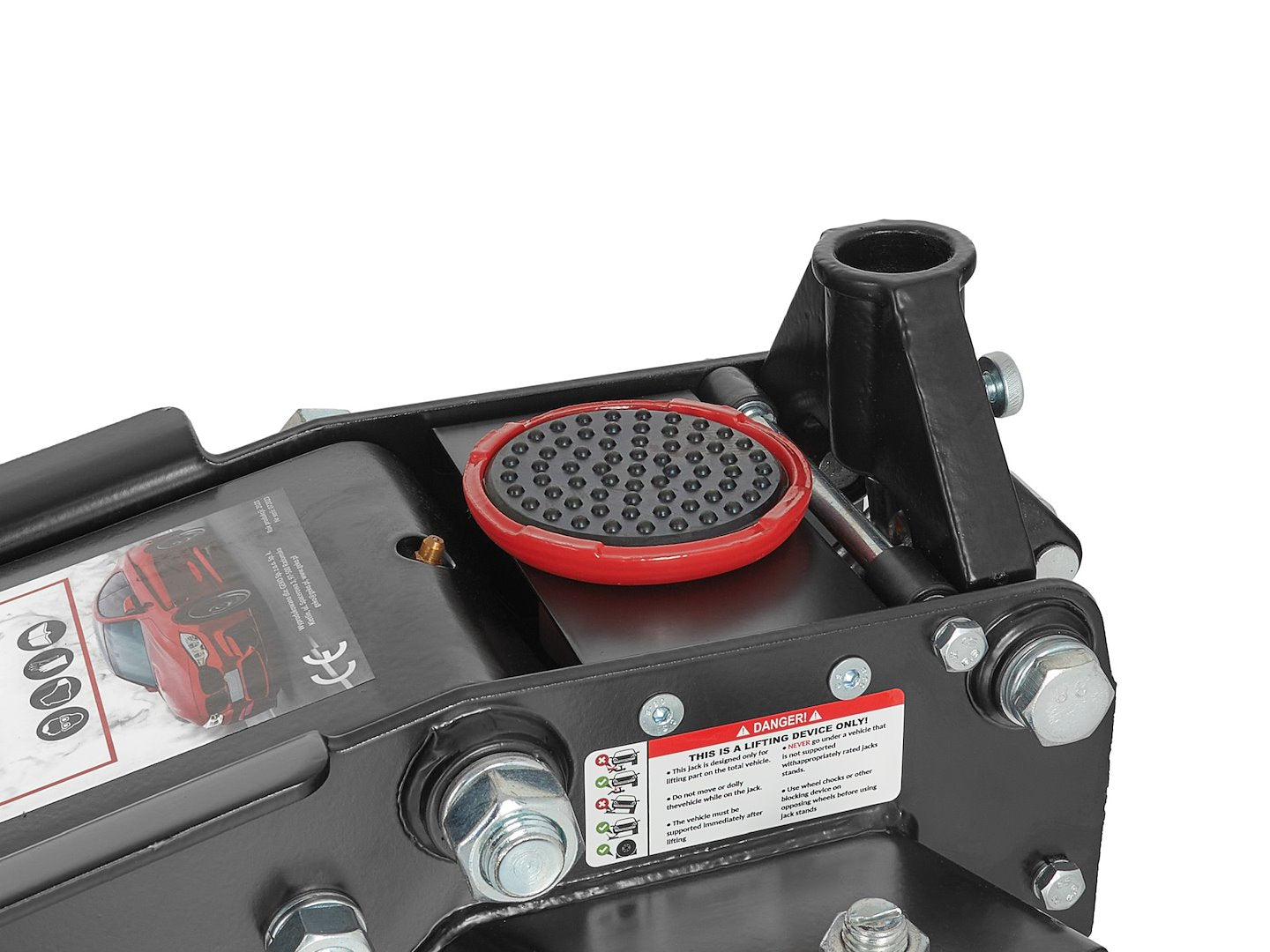 Хидравличен крик с двоен цилиндър тип крокодил, нисък с повдигач 2/3 т 98-760 мм