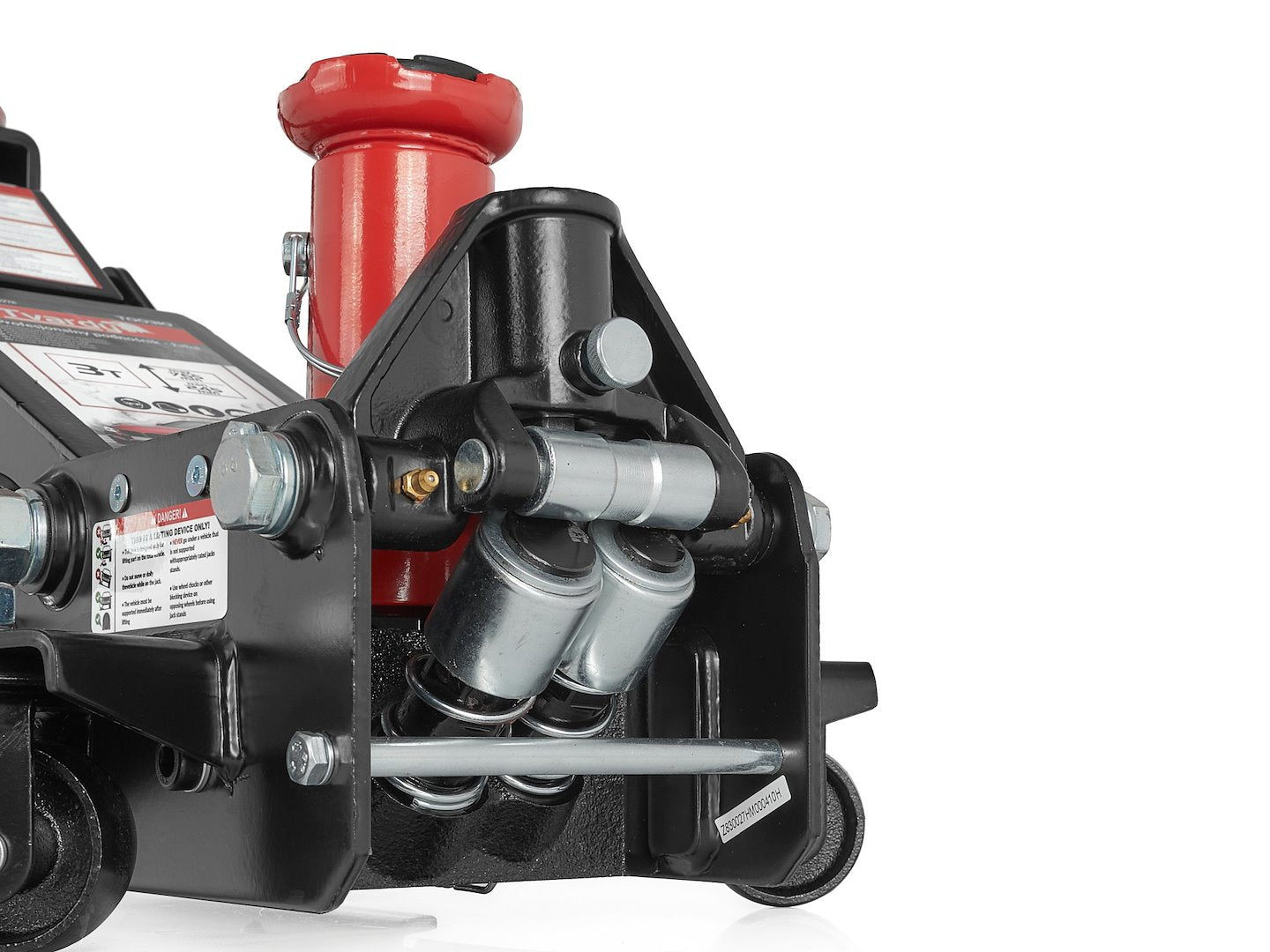 Хидравличен крик с двоен цилиндър тип крокодил, нисък с повдигач 2/3 т 98-760 мм