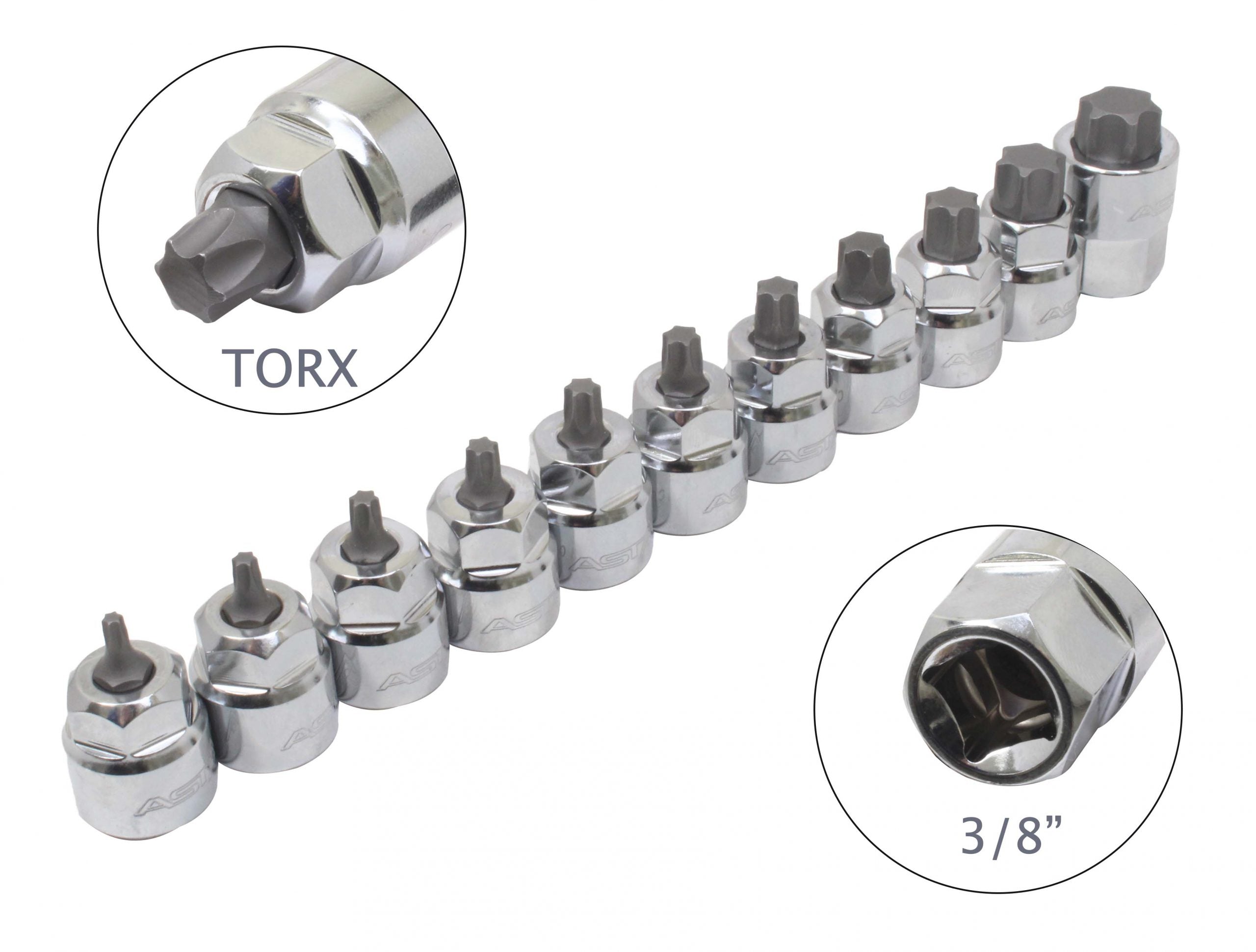 Комплект ключове бита TORX T10-T60 3/8 11 бр.