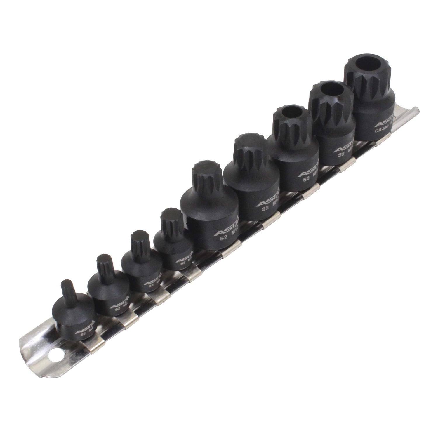 Комплект ключове бита M4-M18 XZN ударни 1/4 - 3/8 9 бр.