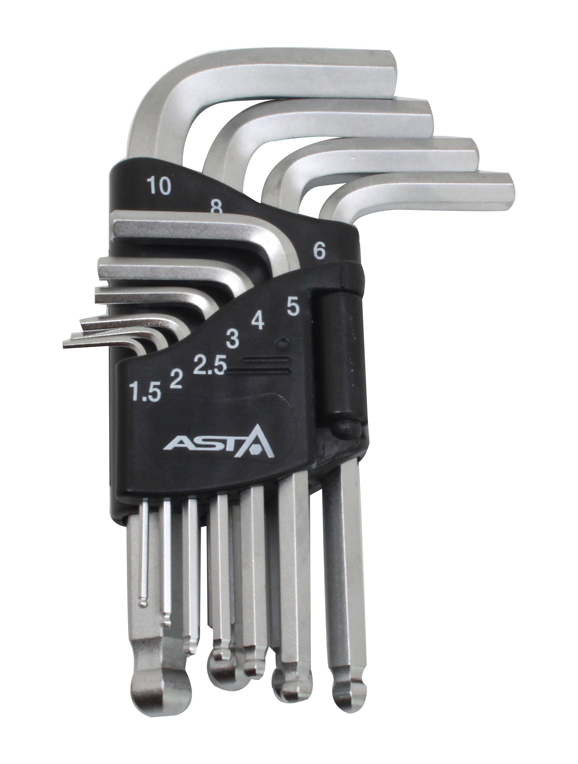 Комплект имбус шестостен тип L с топче H1.5-H10 ASTA POLAND