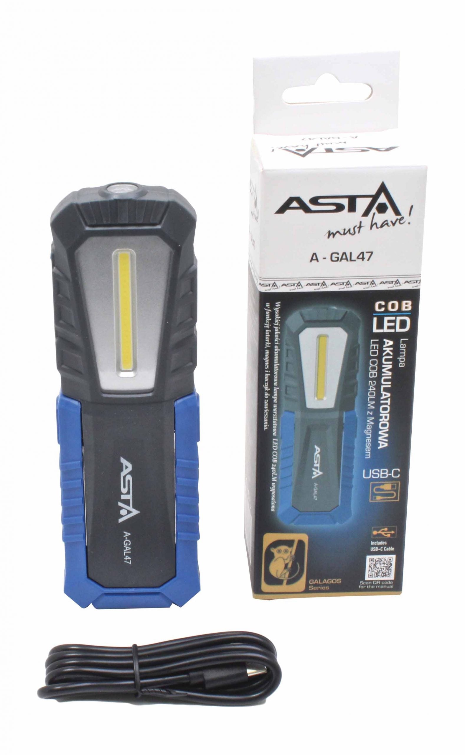 Акумулаторна LED COB лампа 240 лумена ASTA