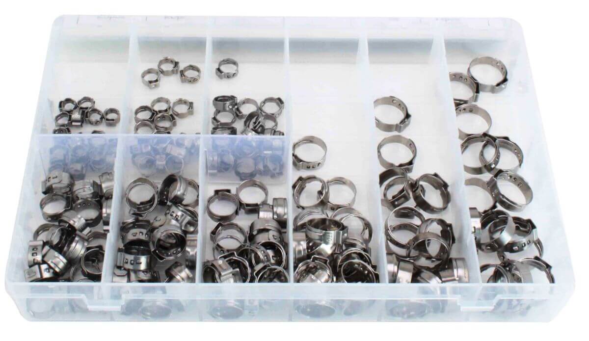 Комплект метални скоби 170 части