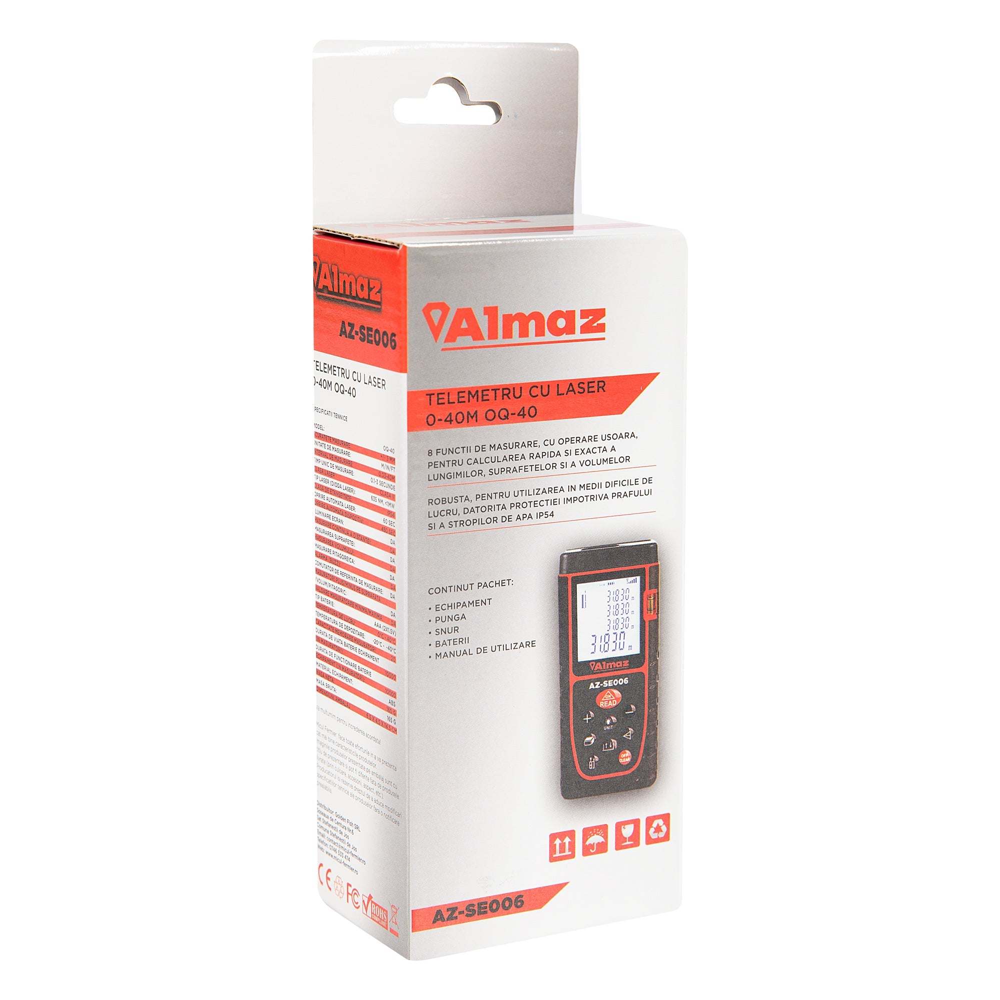 Лазерен телеметър 0-40M OQ-40 ALMAZ