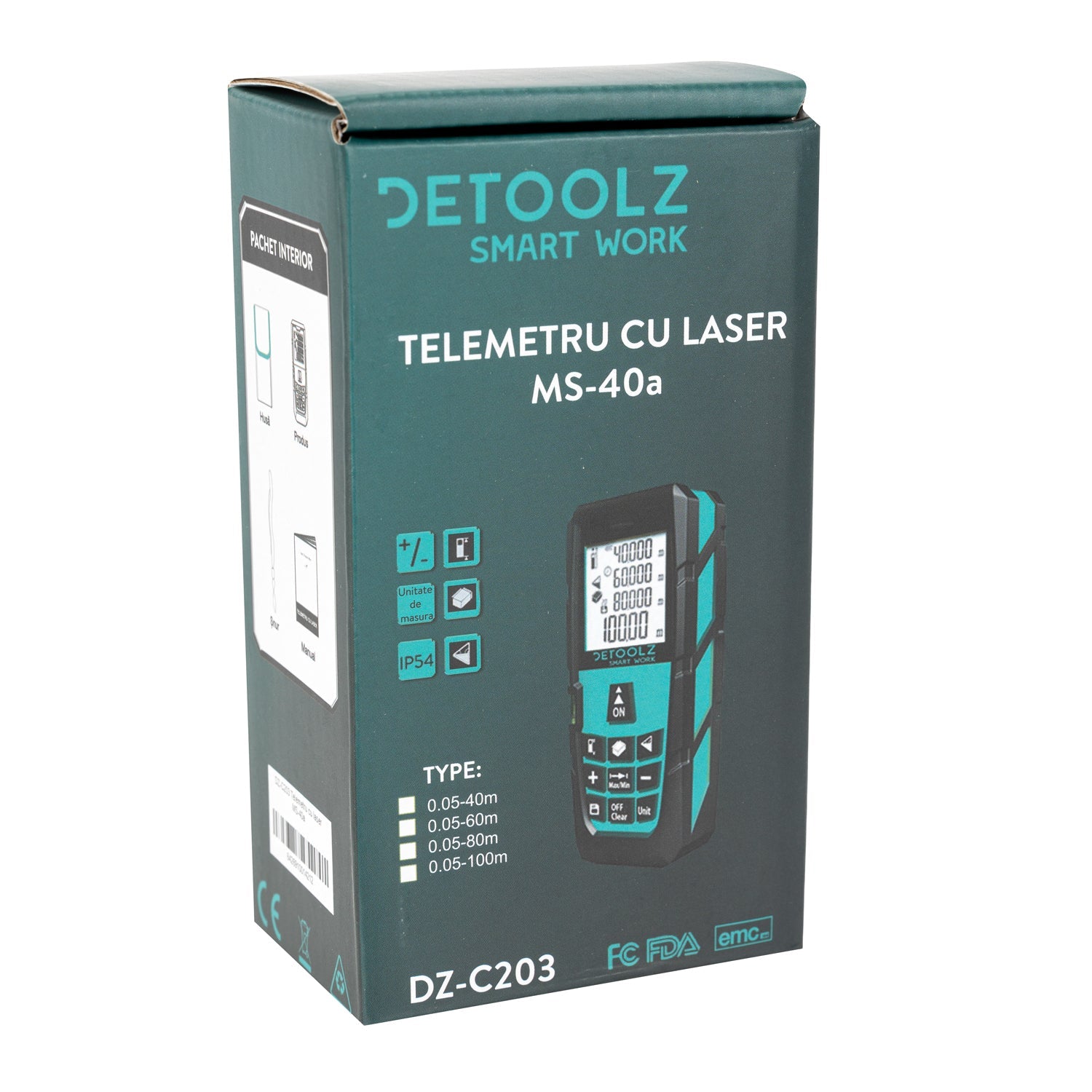 Лазерен телеметър 0-40M MS-40A DETOOLZ