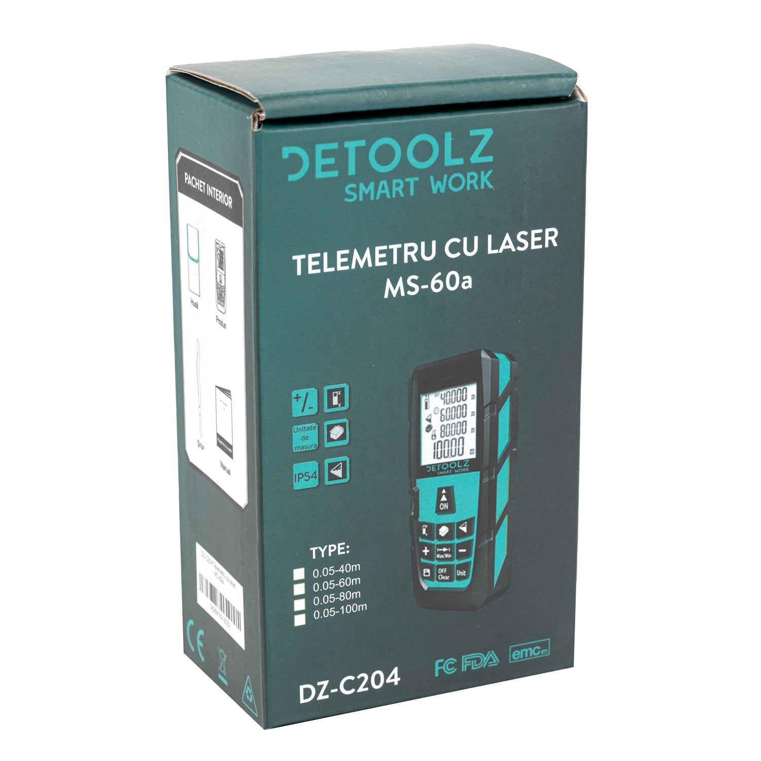 Лазерен телеметър 0-60M MS-60A DETOOLZ