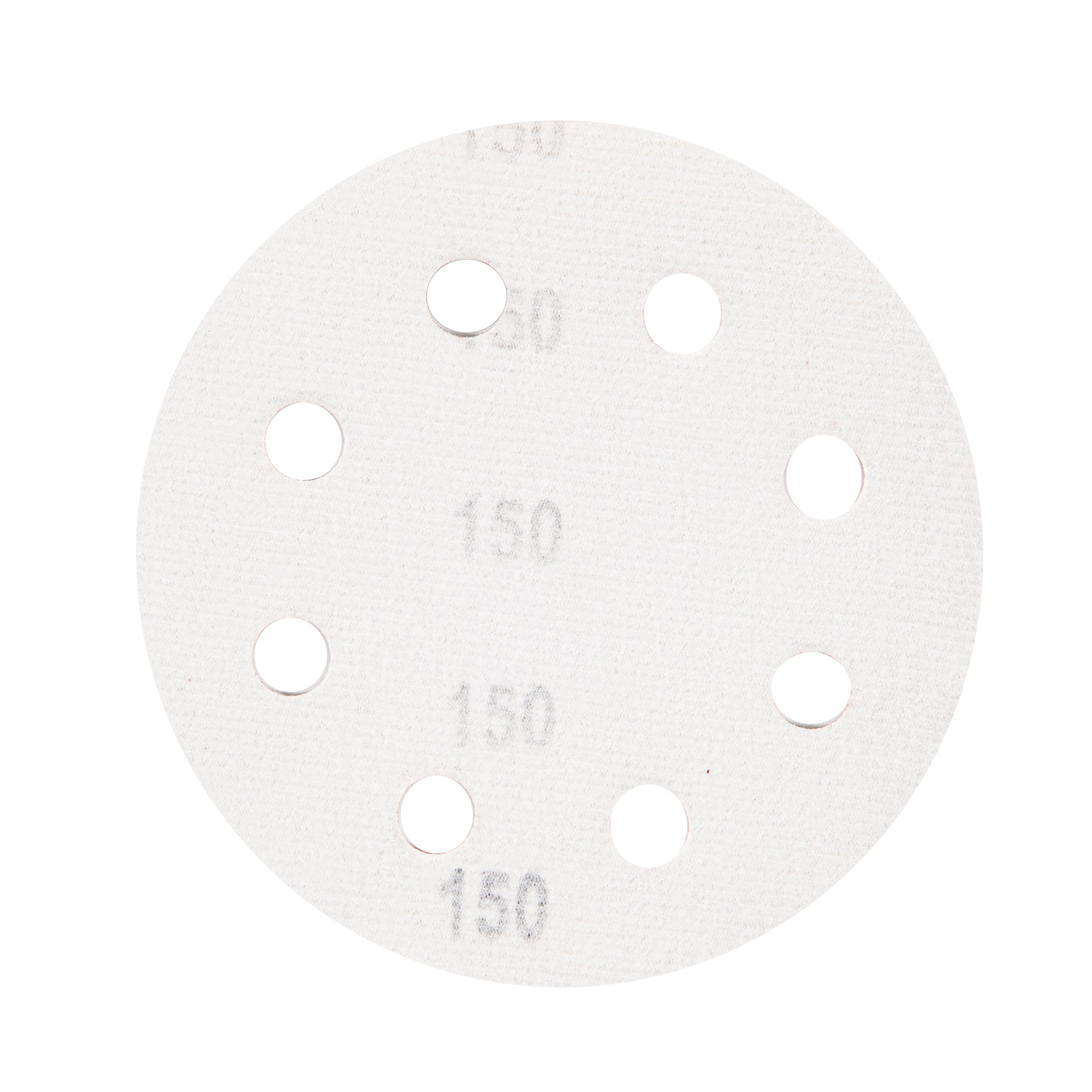 Комплект 10 бр. абразивна хартия, шкурка P150 8 дупки с диаметър 180MM
