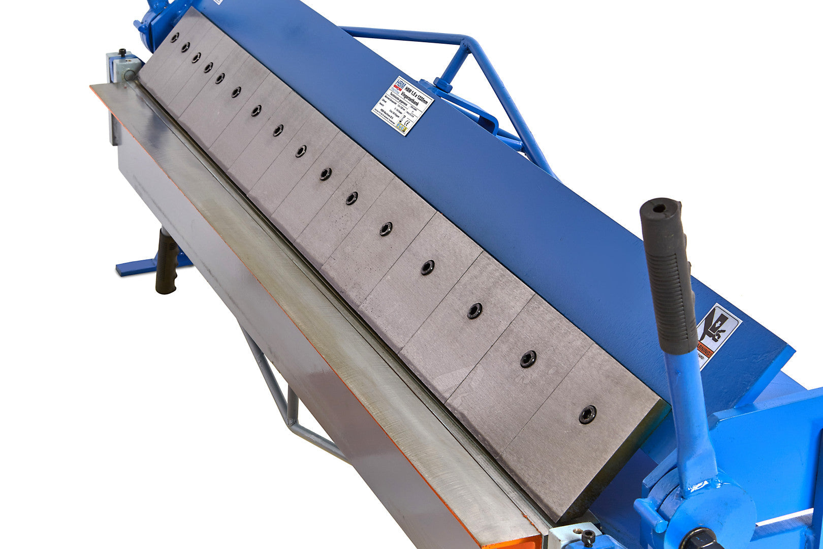 Ръчен сегментиран абкант 1220 мм - Професионална машина за огъване на листов материал, дебелина 1.5 мм, HBM MACHINES