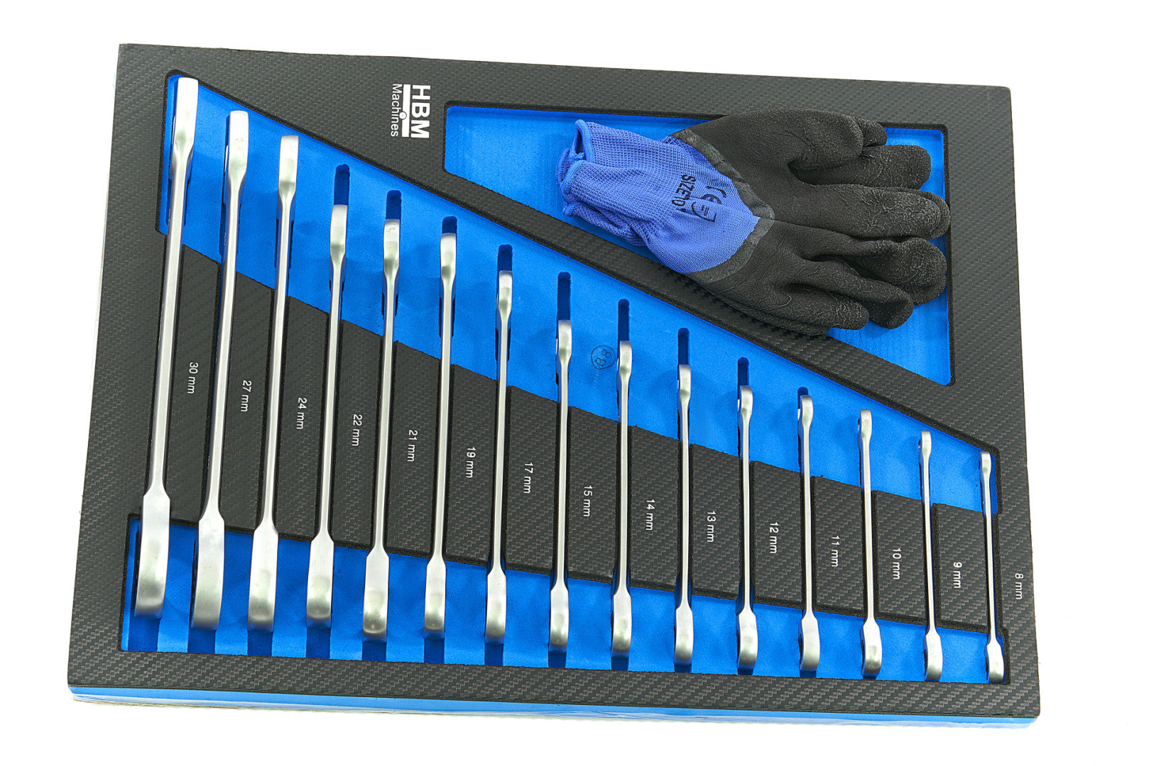 Професионален шкаф с инструменти НВМ със 7 чекмеджета, 262 броя, 7 модула карбон - Premium, Холандия