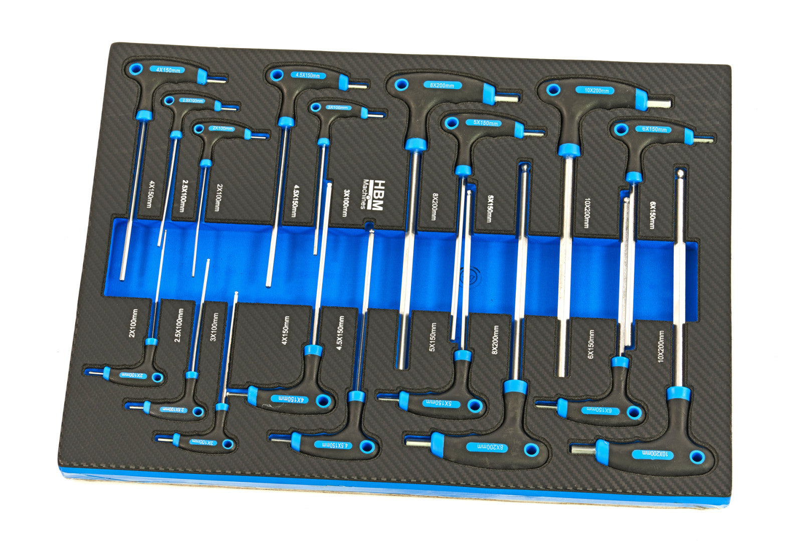 Професионален шкаф с инструменти НВМ със 7 чекмеджета, 262 броя, 7 модула карбон - Premium, Холандия