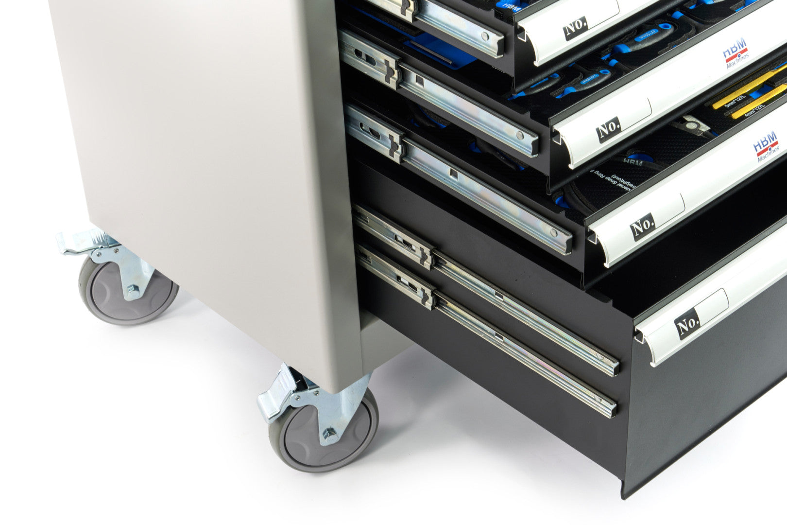 Професионален шкаф с инструменти НВМ със 7 чекмеджета, 262 броя, 7 модула карбон - Premium, Холандия