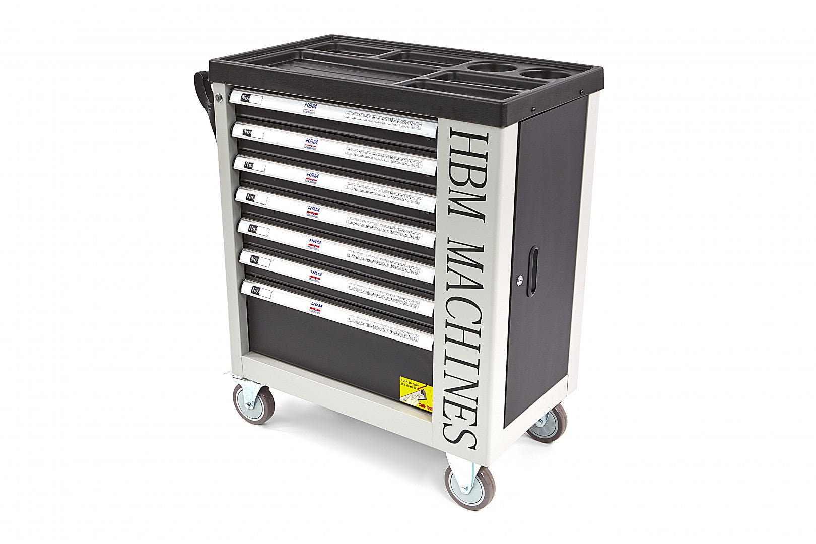 Професионален шкаф с инструменти НВМ със 7 чекмеджета, 262 броя, 7 модула карбон - Premium, Холандия