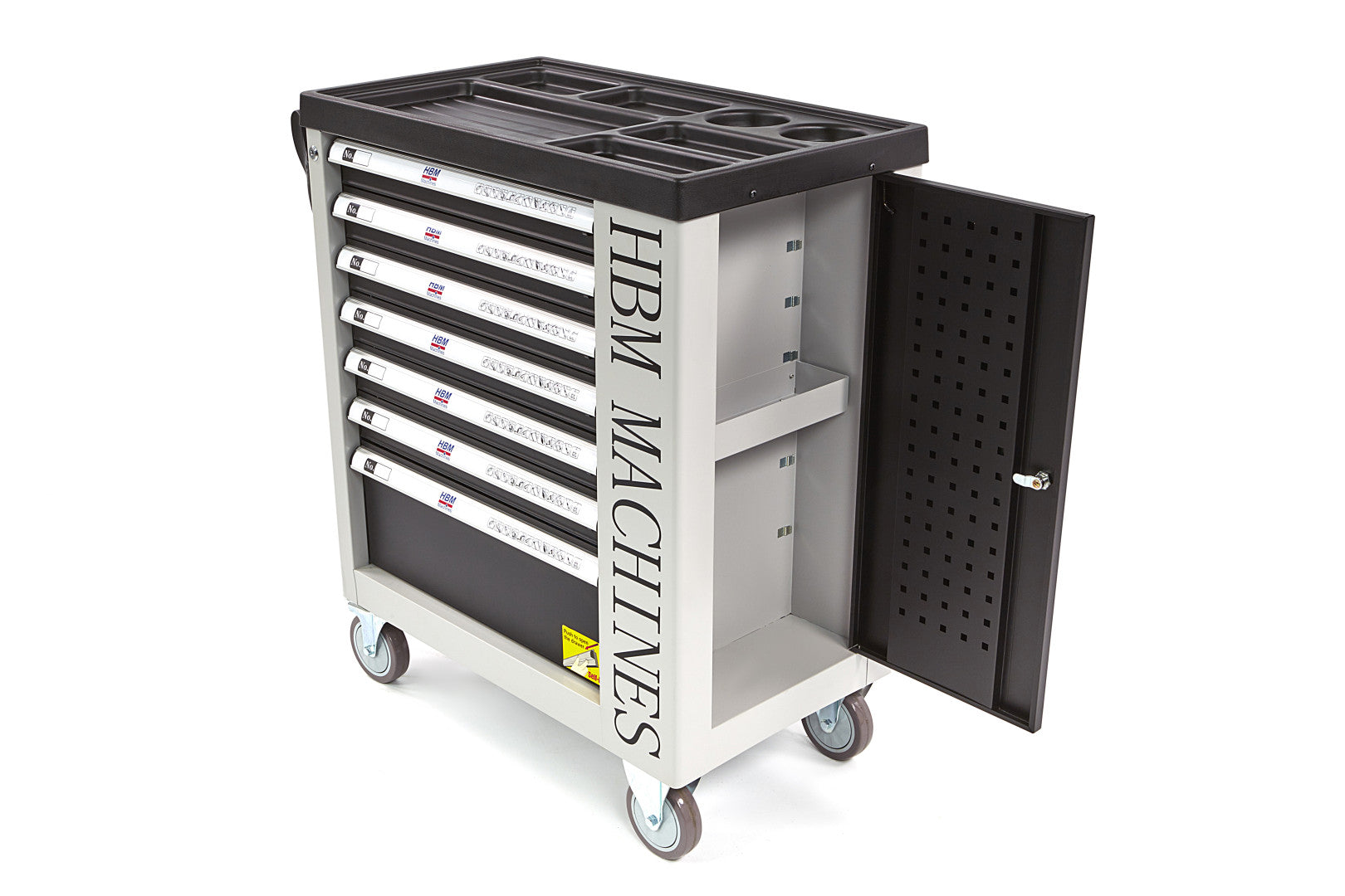 Професионален шкаф с инструменти НВМ със 7 чекмеджета, 262 броя, 7 модула карбон - Premium, Холандия