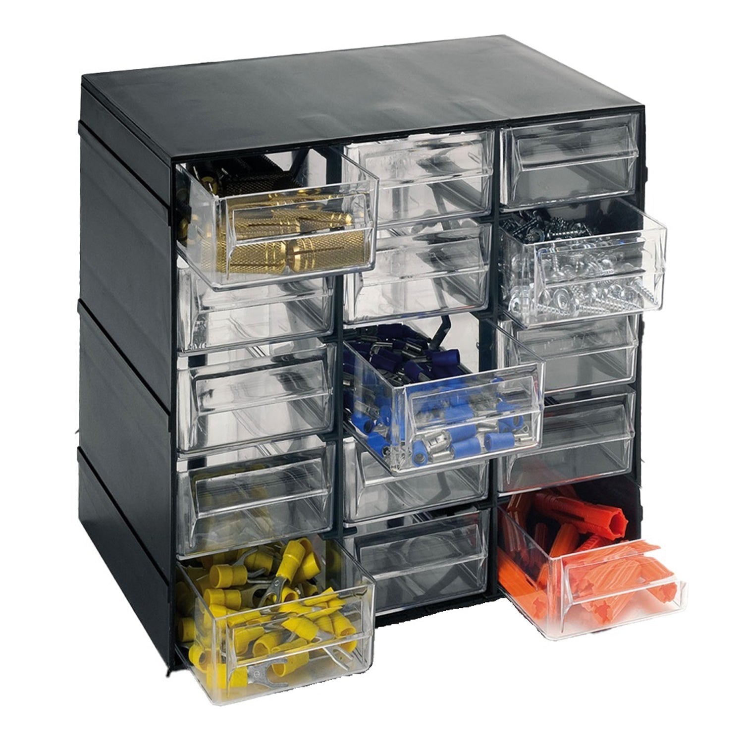 Кутия за съхранение ARTPLAST с 15 прозрачни чекмеджета 228х190х140