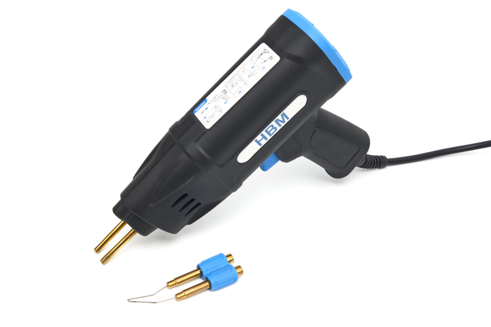 Пистолет за лепене и поправяне на пластмаса, с аксесоари HBM 75W