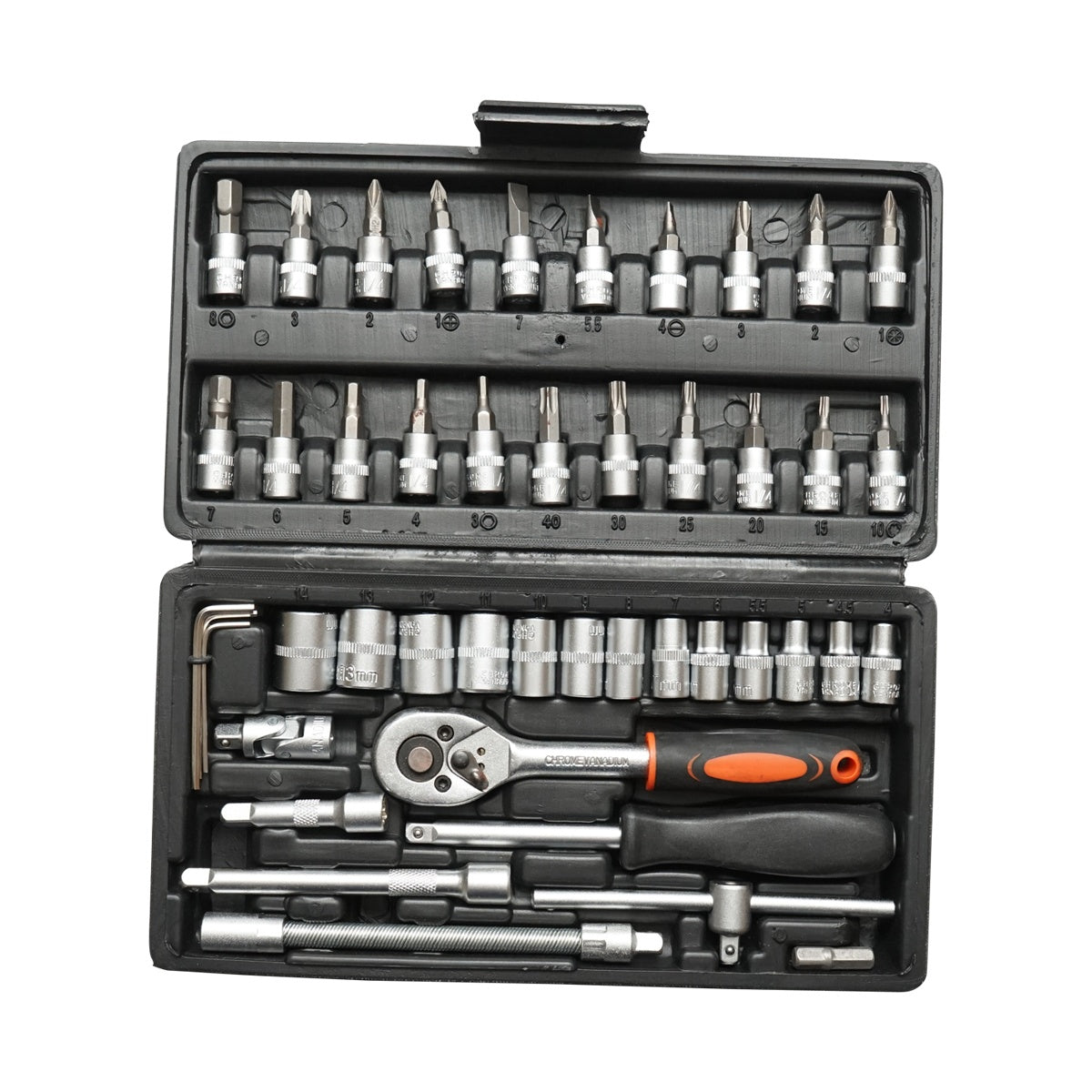 Комплект вложки с тресчотка 1/4 46 части