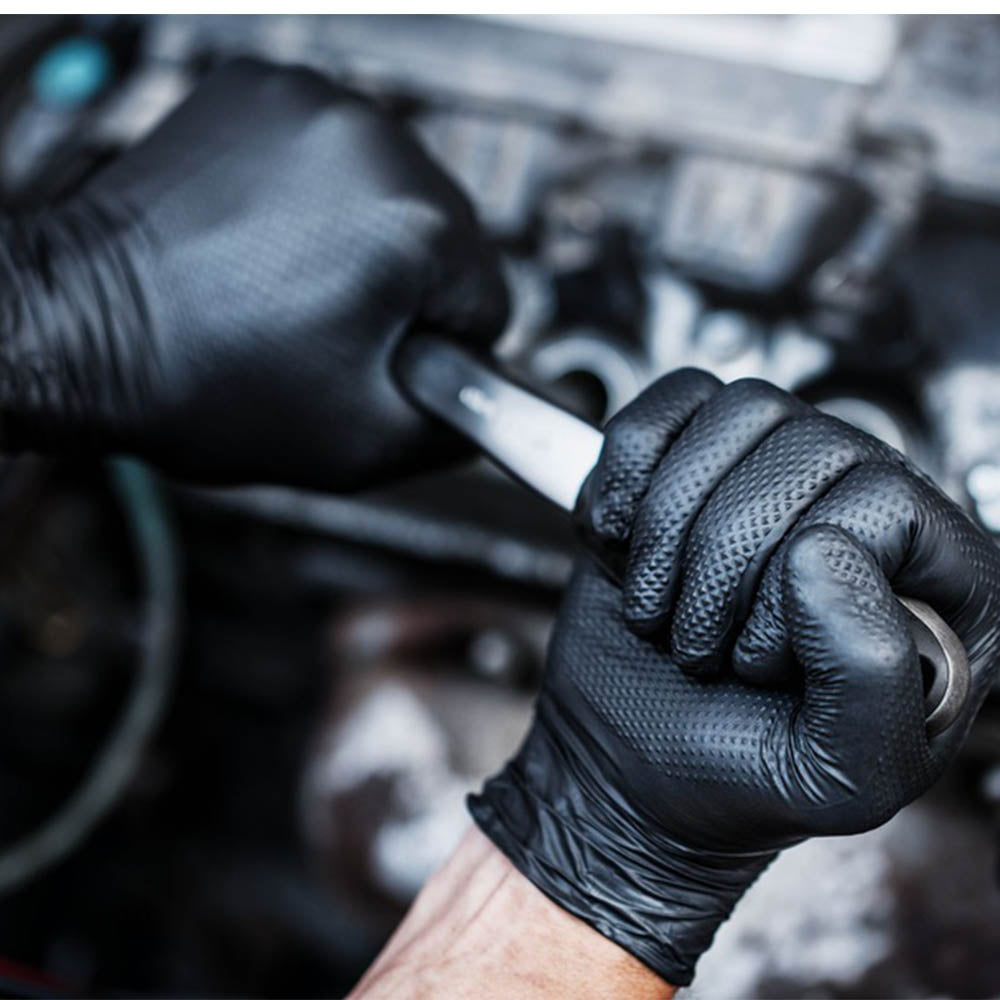 Премиум нитрилни ръкавици MERCATOR GOGRIP за механици, размер XL 50 бр. черни