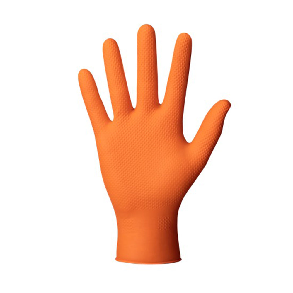 Премиум нитрилни ръкавици MERCATOR GOGRIP за механици, размер L 50 бр. оранжеви