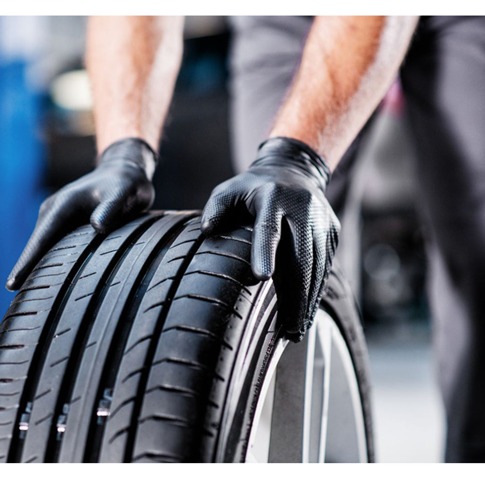 Премиум нитрилни ръкавици MERCATOR GOGRIP за механици, размер M 50 бр. черни