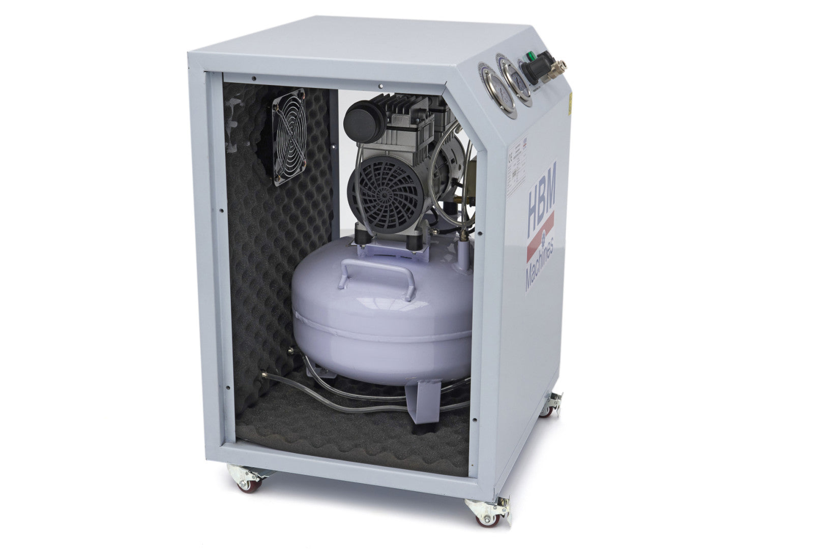 Безшумен компресор HBM 50 л в противозвуков корпус 1500W M2