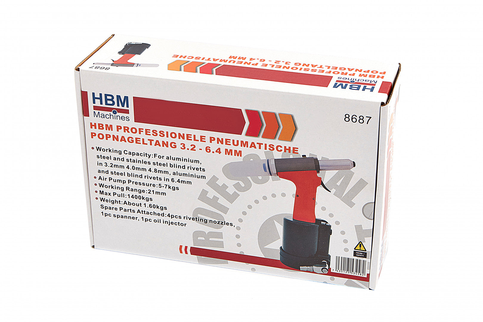 Пневматична нитачка 3.2 - 6.4 мм HBM