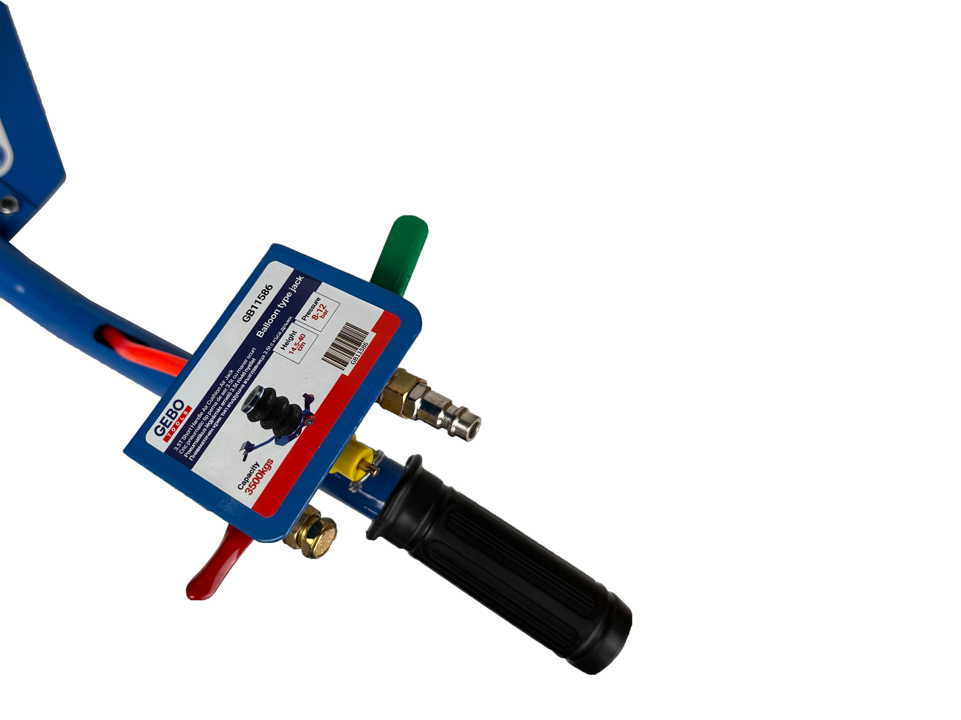 Пневматичен крик тип въздушна възглавница 3.5T с къса дръжка GEBO TOOLS