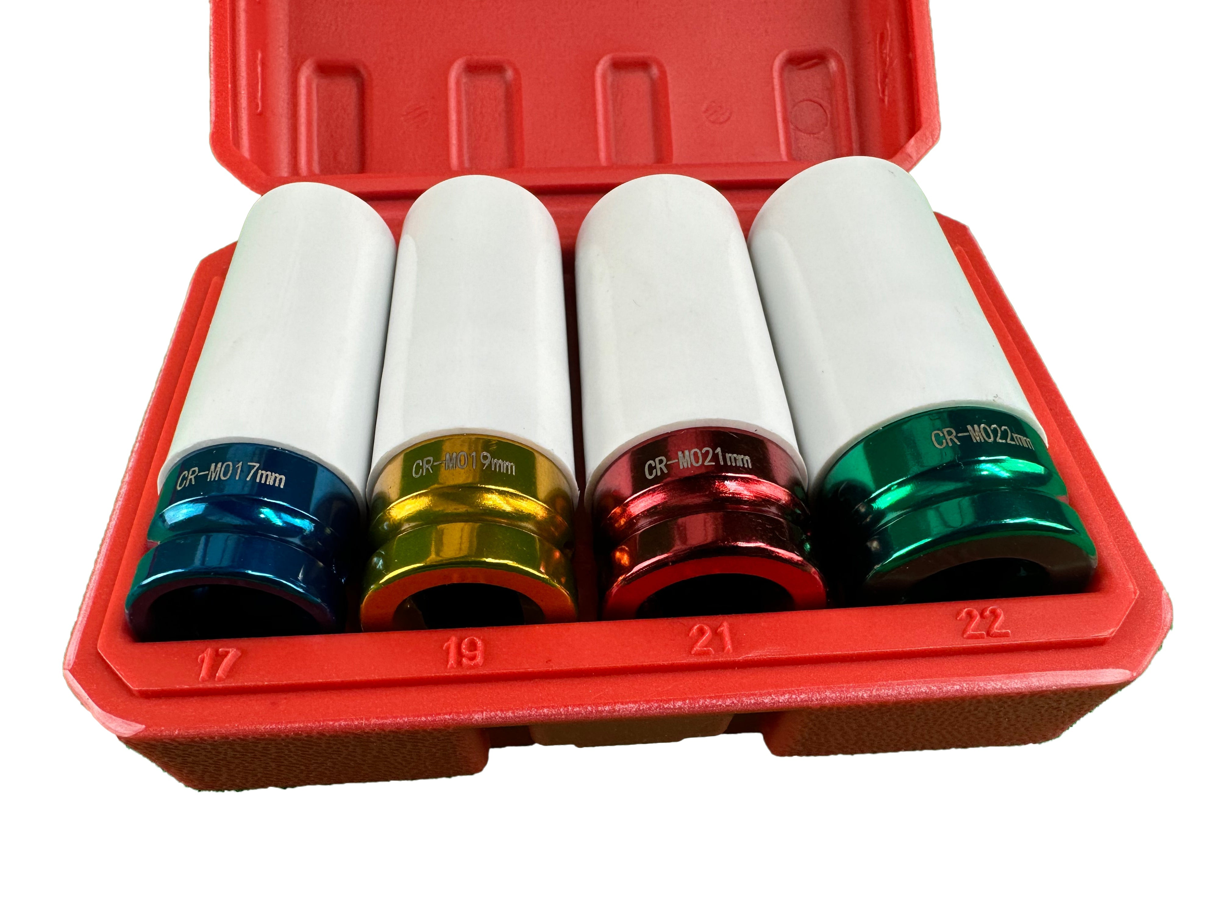 Комплект 4 тръбни вложки със защита за алуминиеви джанти 1/2 17-22 мм GEBO TOOLS