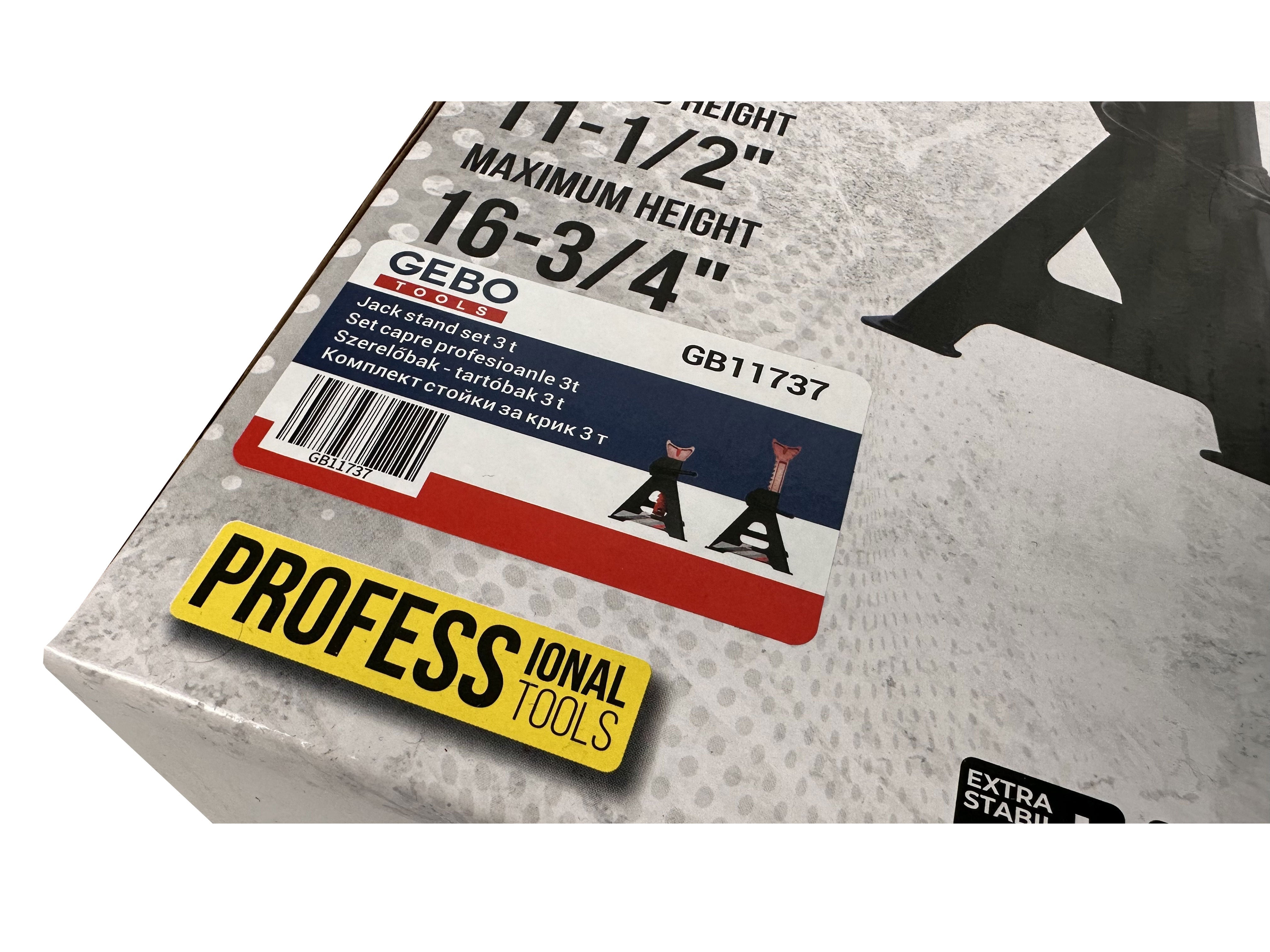 Комплект професионални опорни стойки 3 т GEBO TOOLS