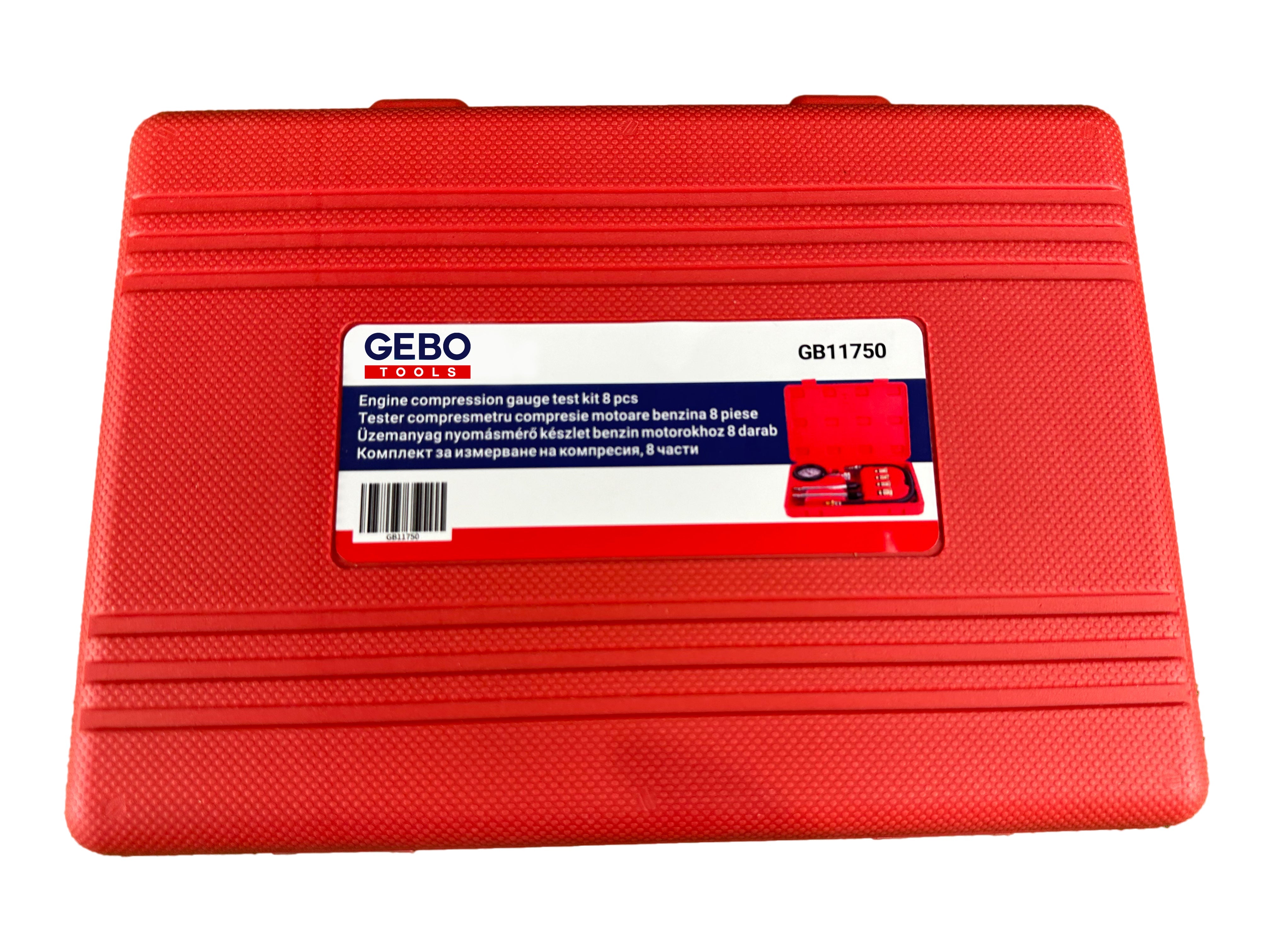 Комплект за измерване на компресия на бензинови двигатели, 8 части GEBO TOOLS