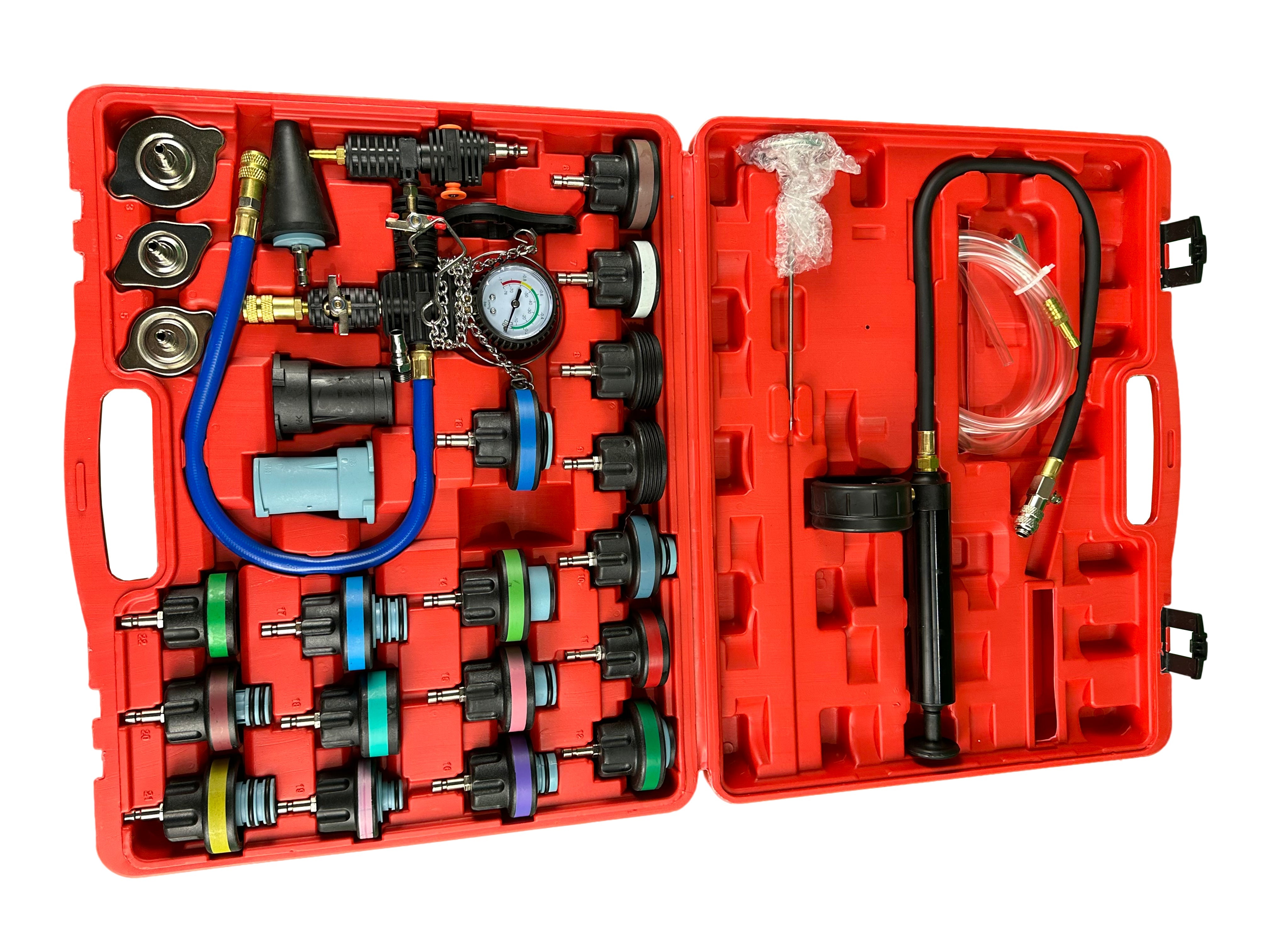 Тестер за проверка на охладителна система 28 части GEBO TOOLS