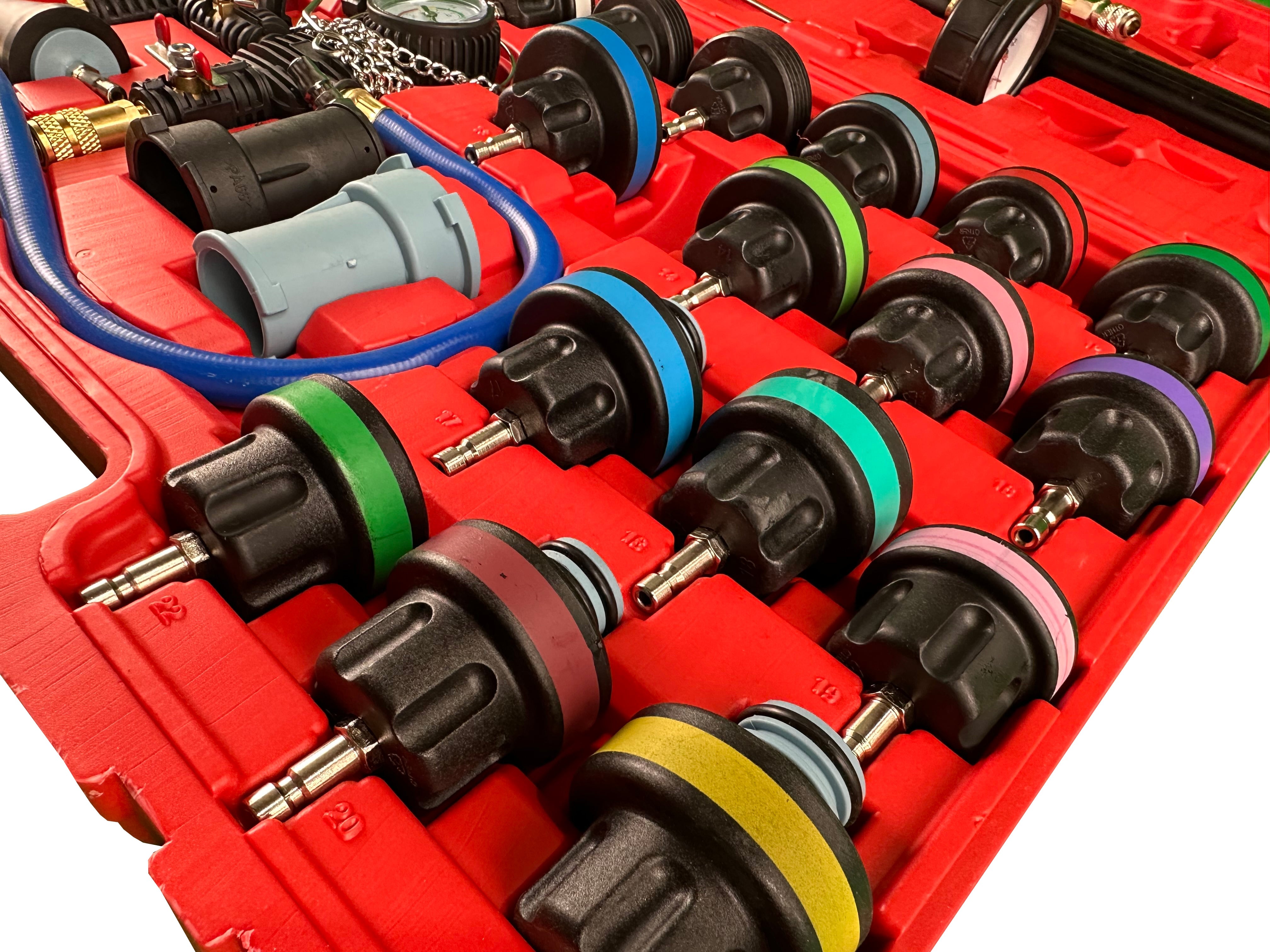 Тестер за проверка на охладителна система 28 части GEBO TOOLS