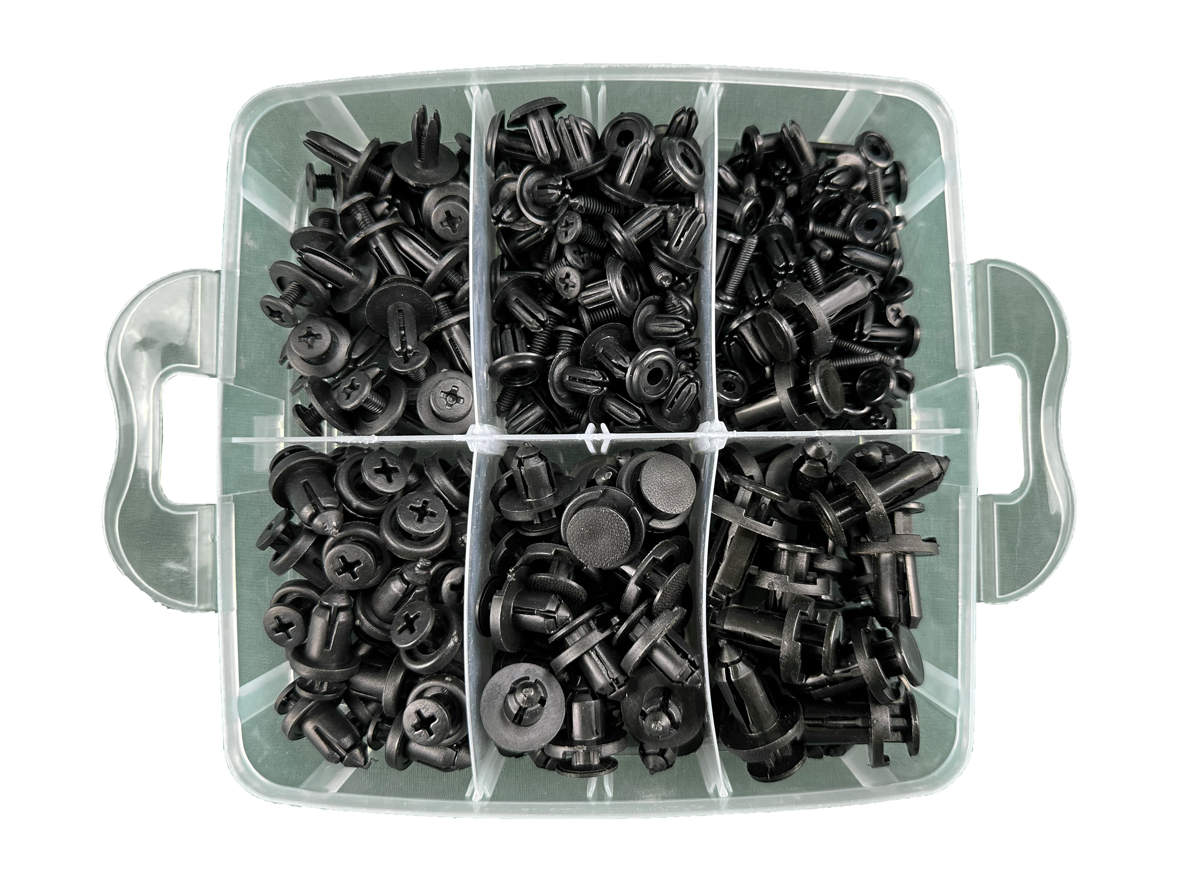 Комплект инструмент за скоби на тапицерия с универсални клипсове и скоби 620 части GEBO TOOLS