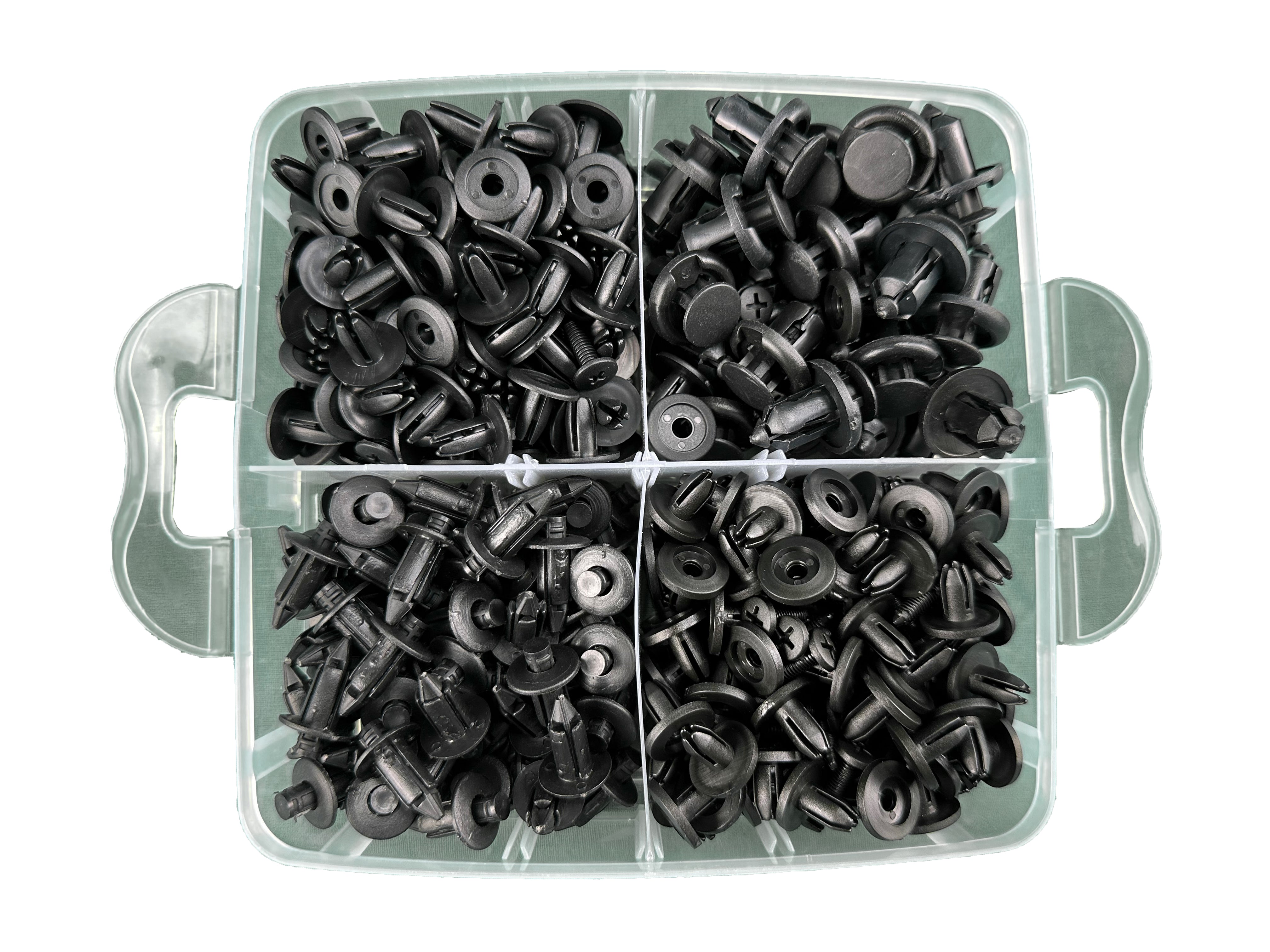 Комплект инструмент за скоби на тапицерия с универсални клипсове и скоби 620 части GEBO TOOLS