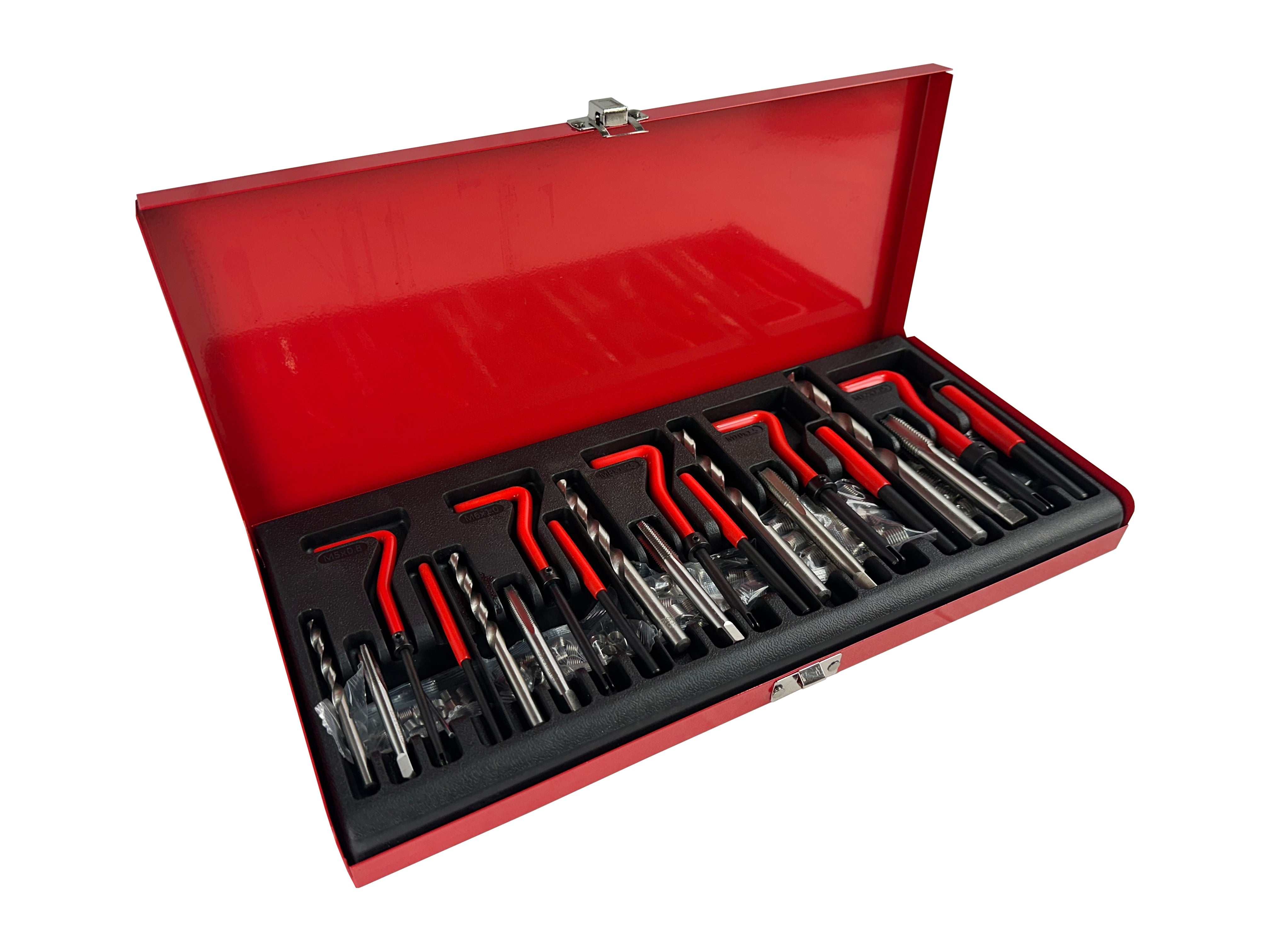 Комплект за възстановяване на резби M5 - M6 - M8 - M10 - M12 131 части GEBO TOOLS