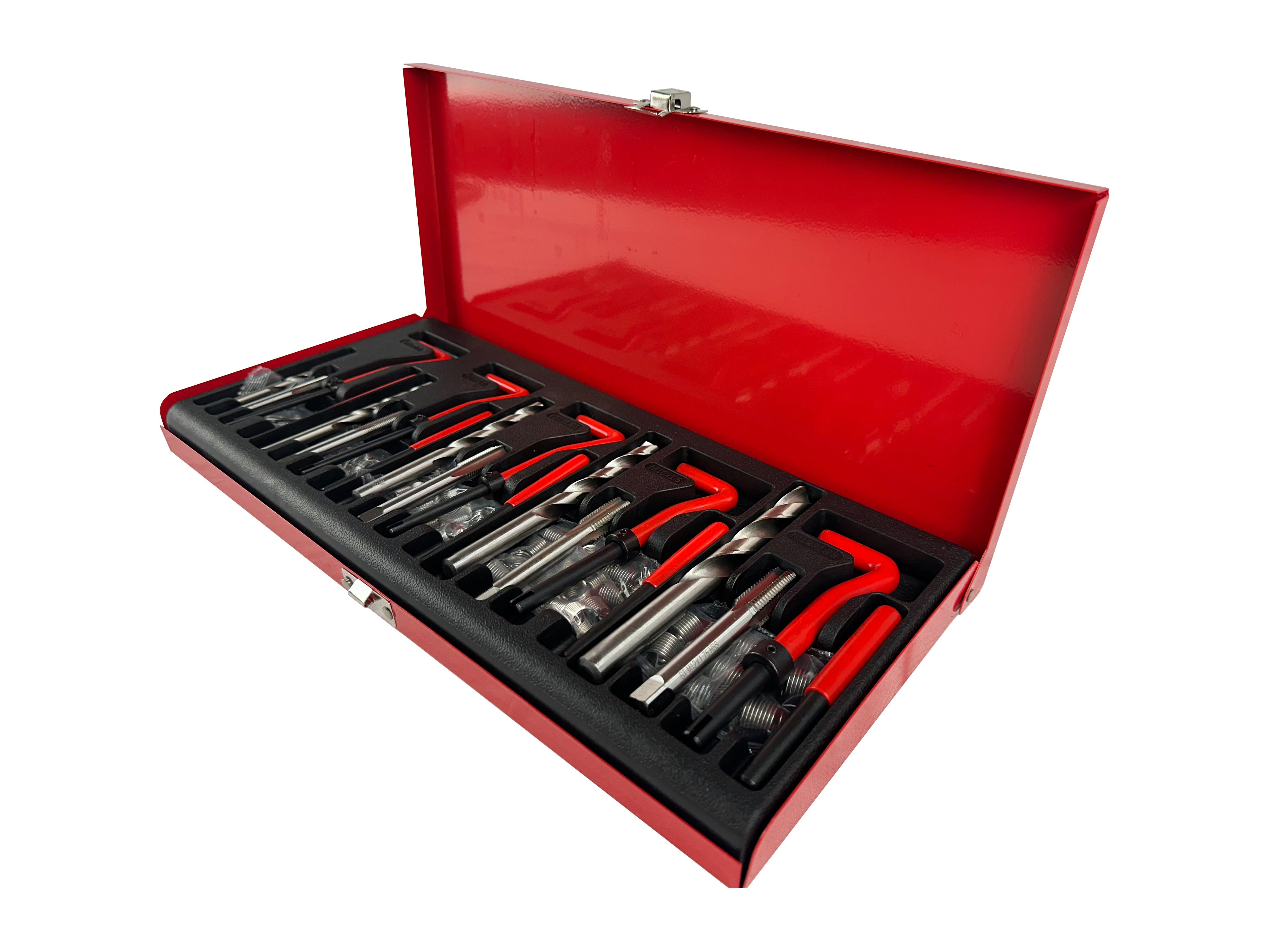 Комплект за възстановяване на резби M5 - M6 - M8 - M10 - M12 131 части GEBO TOOLS