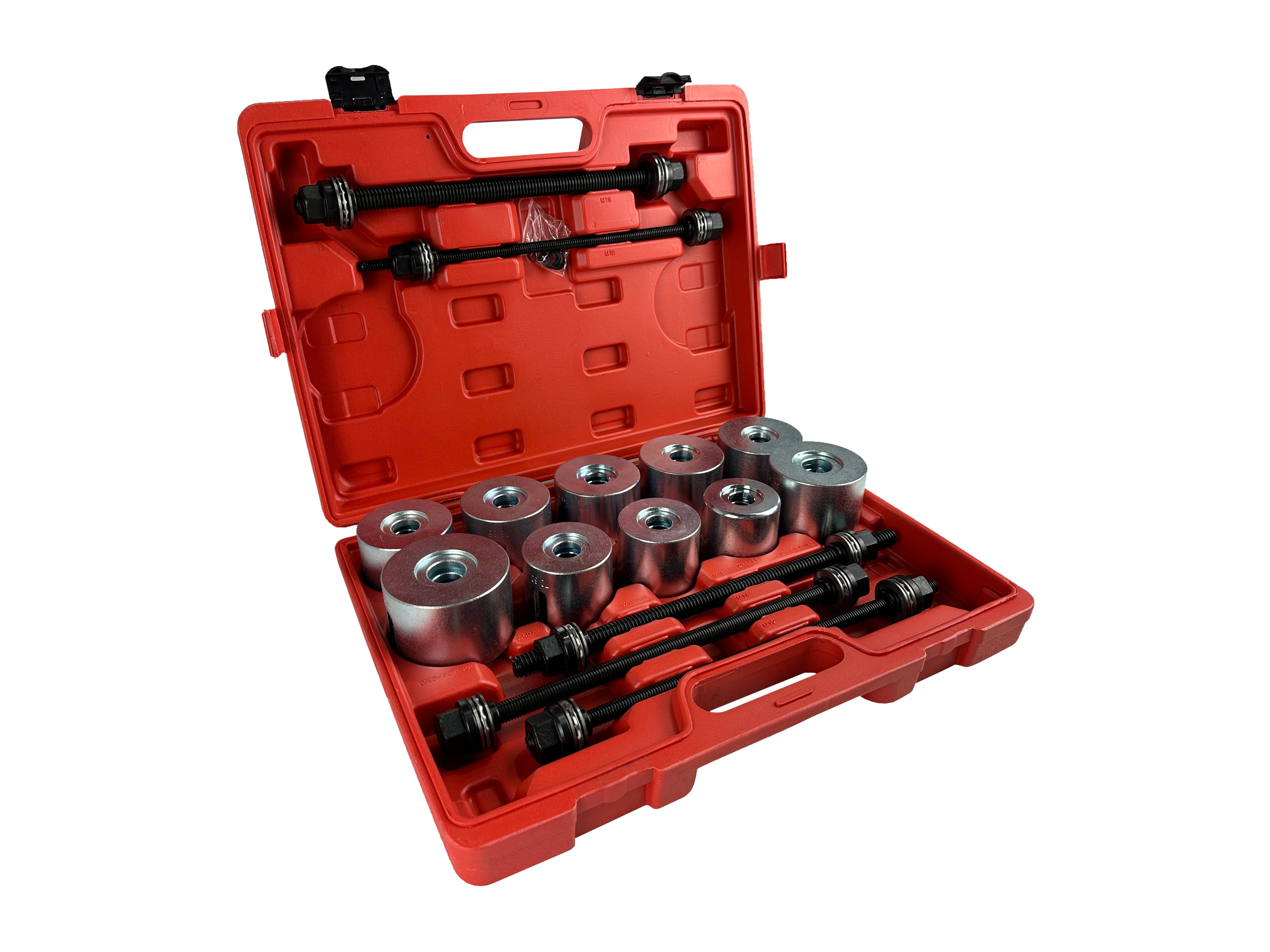 Комплект за демонтаж и монтаж на лагери, уплътнения, тампони и селенови втулки 34-90 мм 27 части CARTECH