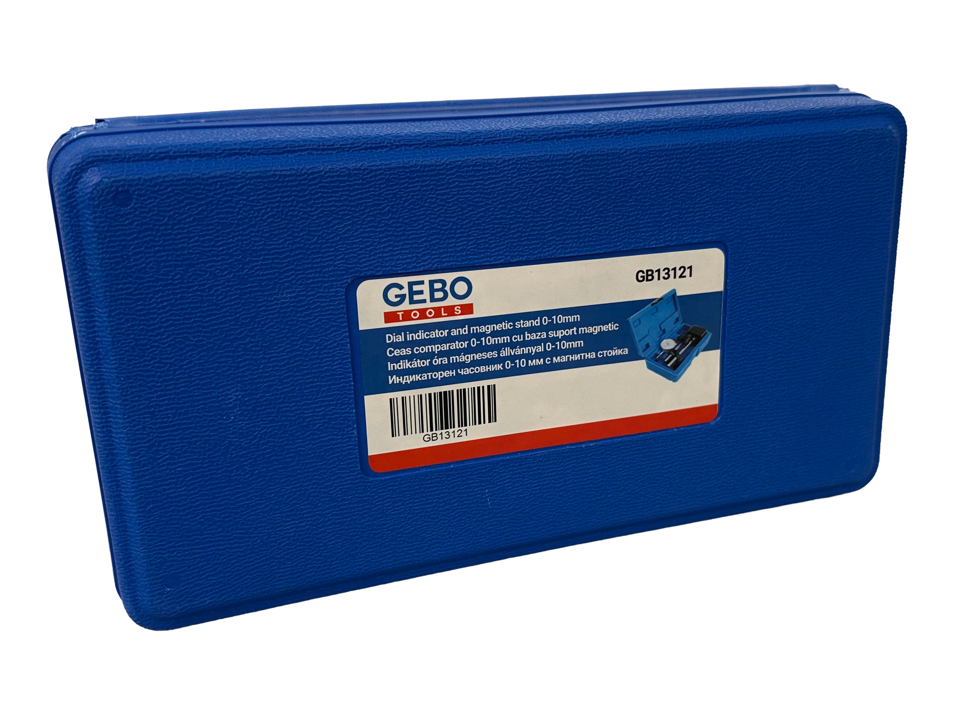 Индикаторен часовник 0-10 мм с база и магнитна стойка GEBO TOOLS